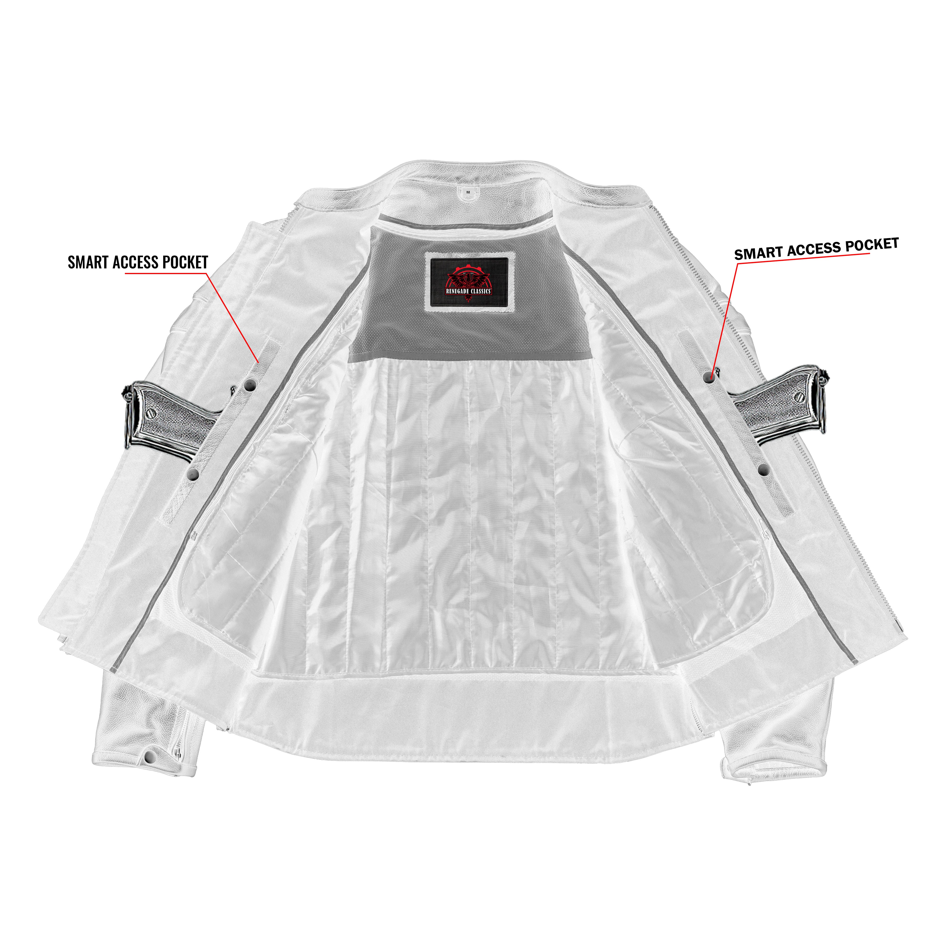 Havoc™ Men's Tall Sporty Leather Scooter Jacket