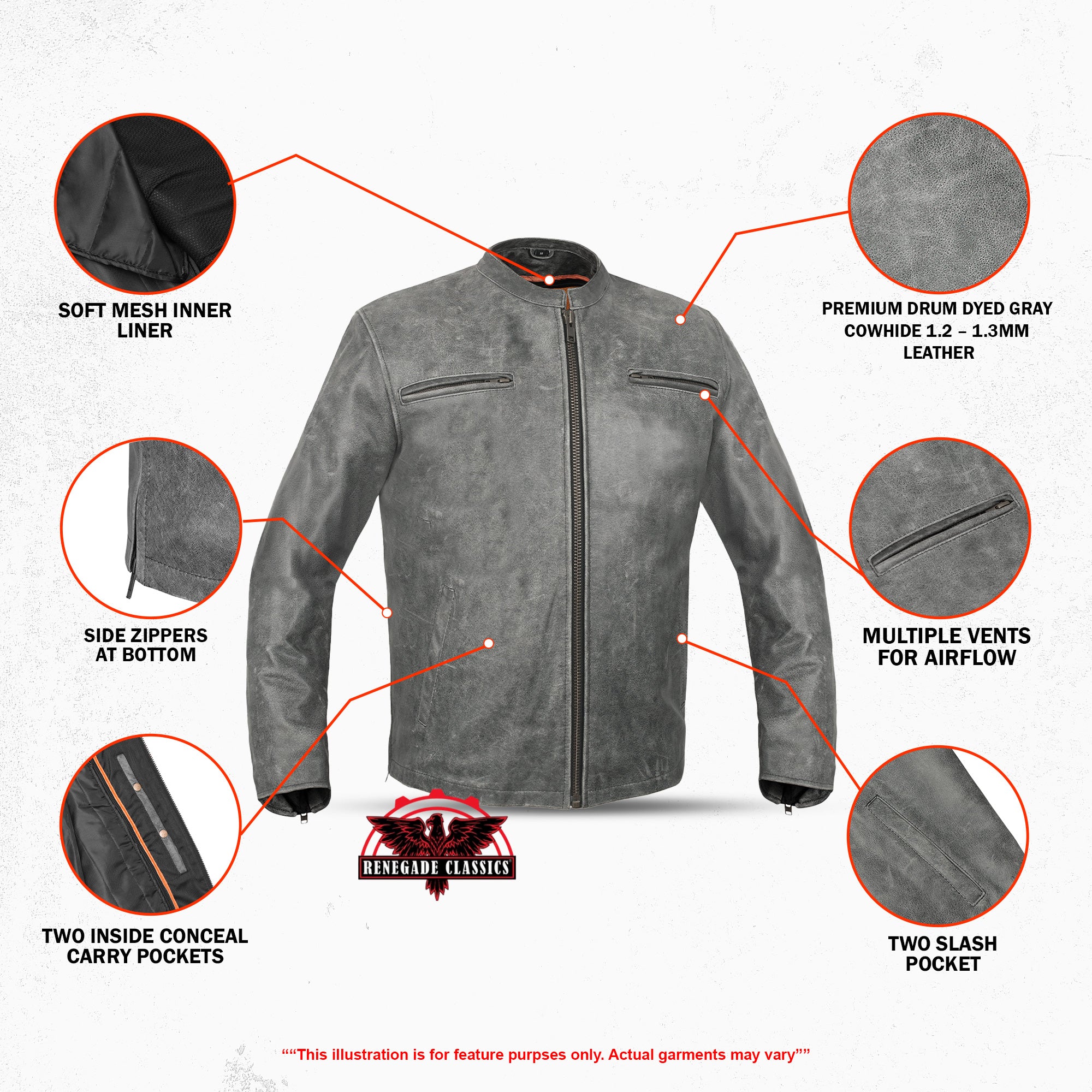 Drifter™ Sporty Leather Motorcycle Jacket