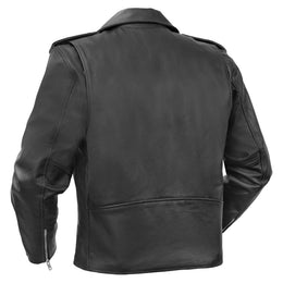 Dawn Rider™ Men's Premium Black Leather Motorcycle Jacket