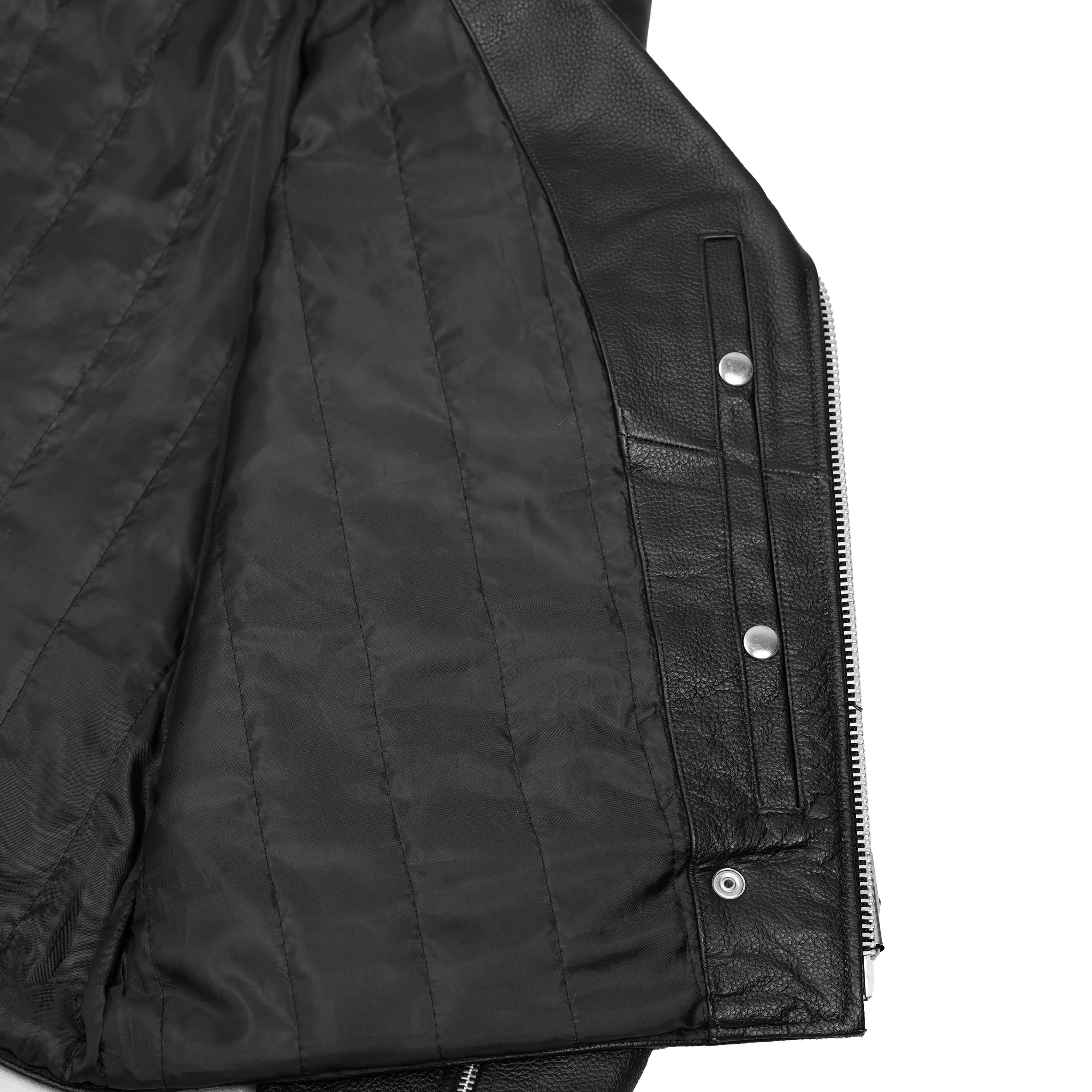 Dawn Rider™ Men's Premium Black Leather Motorcycle Jacket