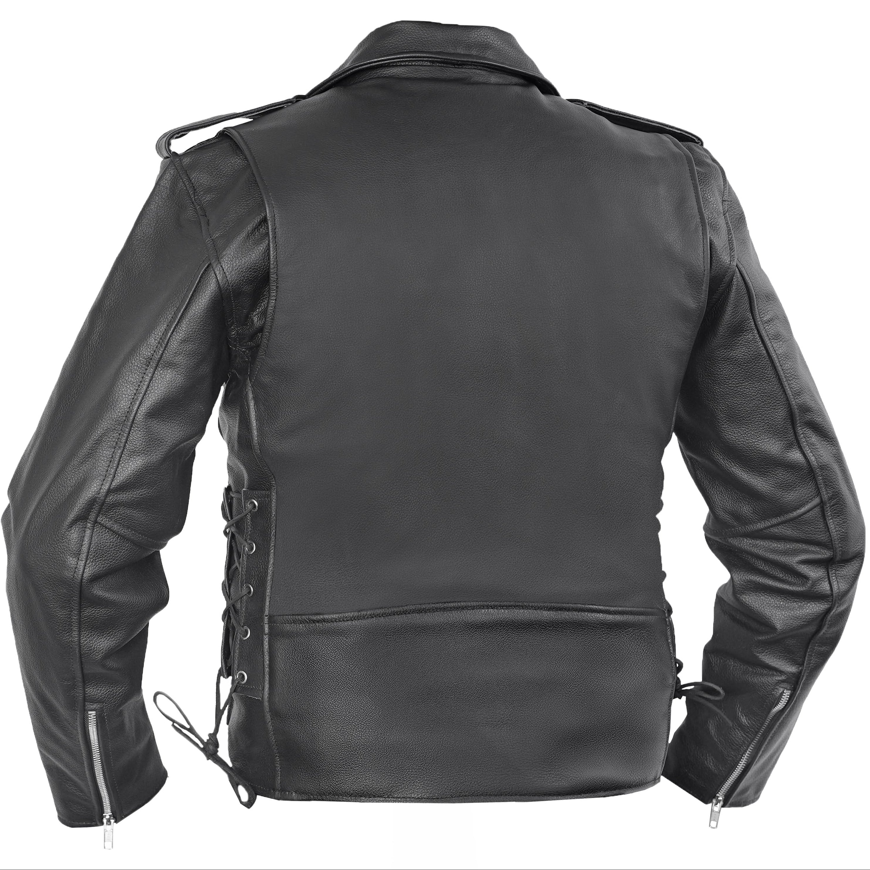 Classic Star™ Black Men's Leather Motorcycle Jacket