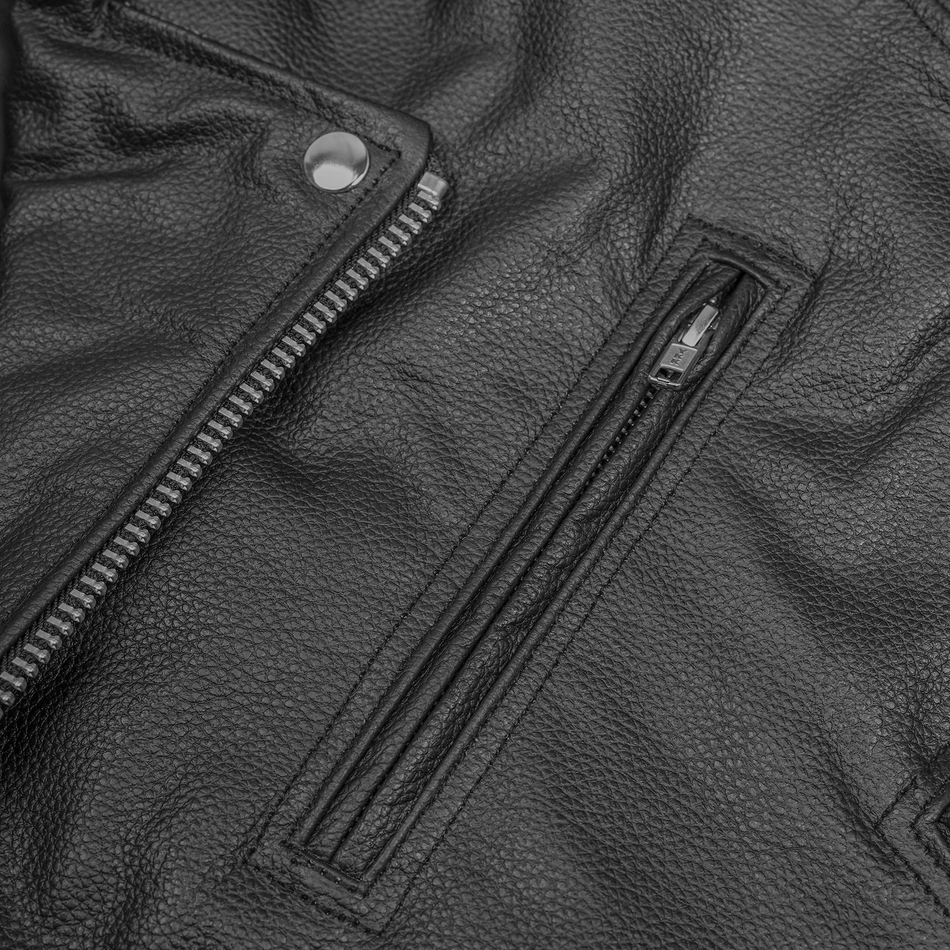 Classic Star™ Black Men's Leather Motorcycle Jacket