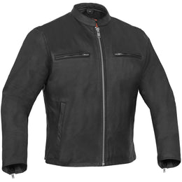 Accelerator™ Men's Black Sporty Cruiser Leather Jacket