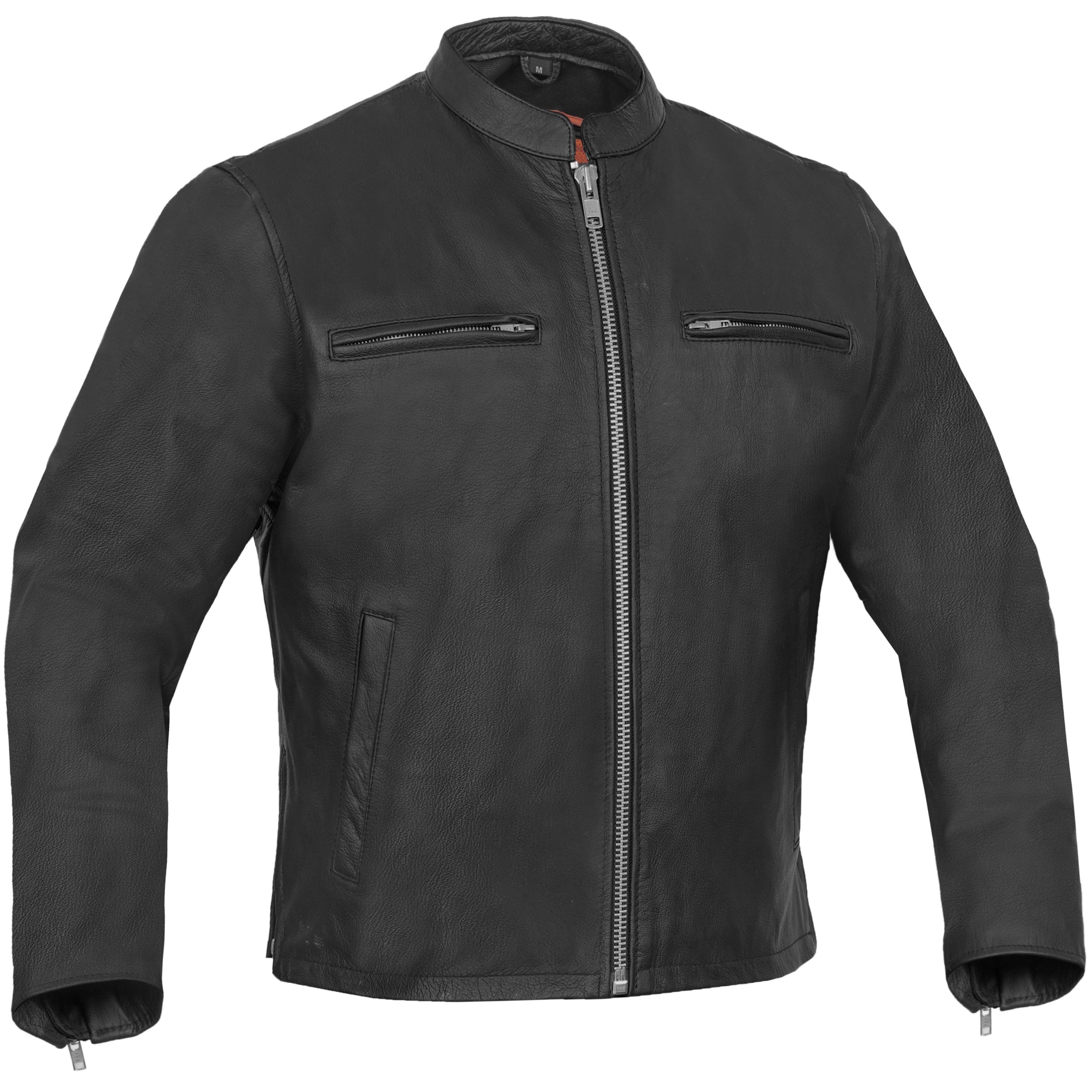Accelerator™ Men's Black Sporty Cruiser Leather Jacket
