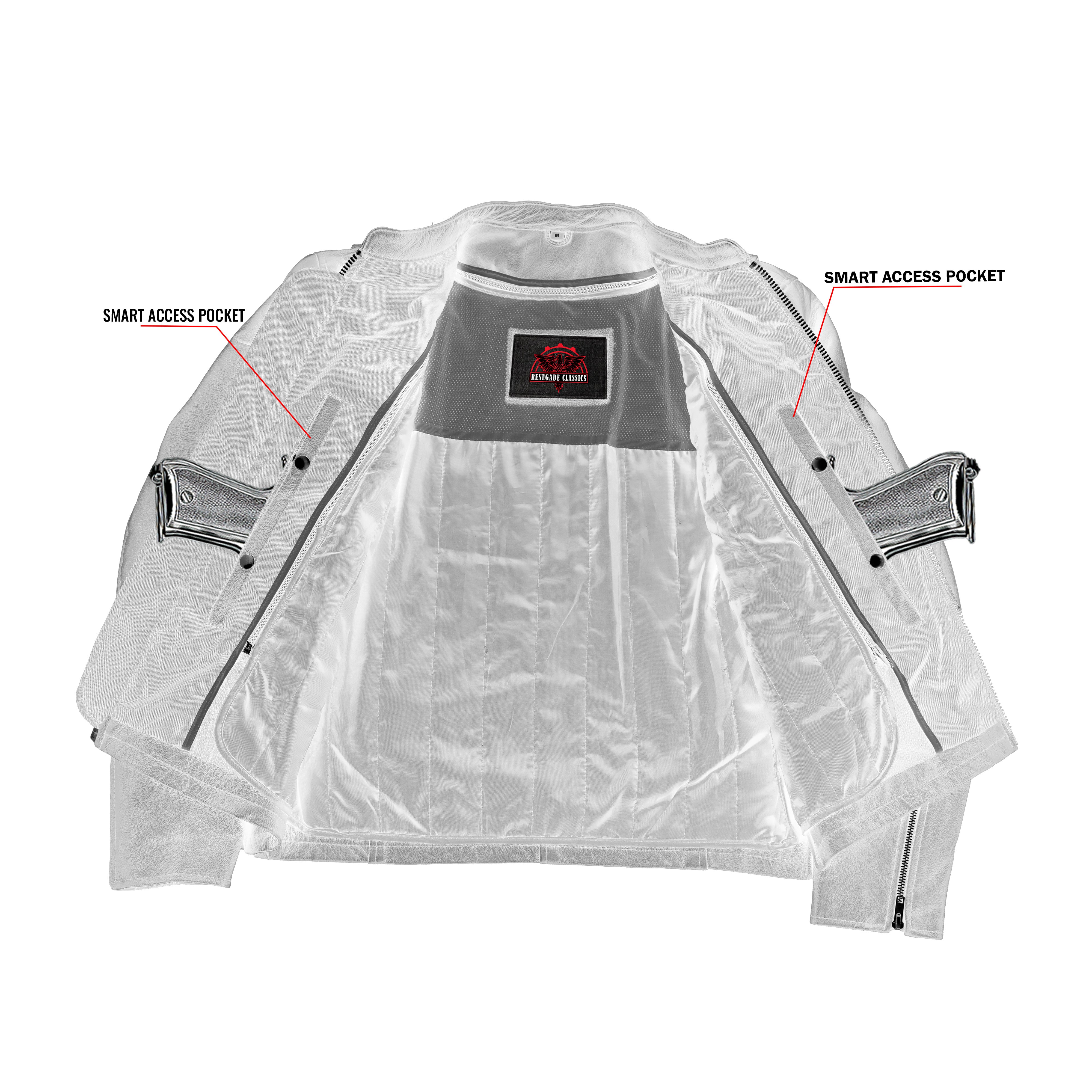 Accelerator™ Men's Black Sporty Cruiser Leather Jacket