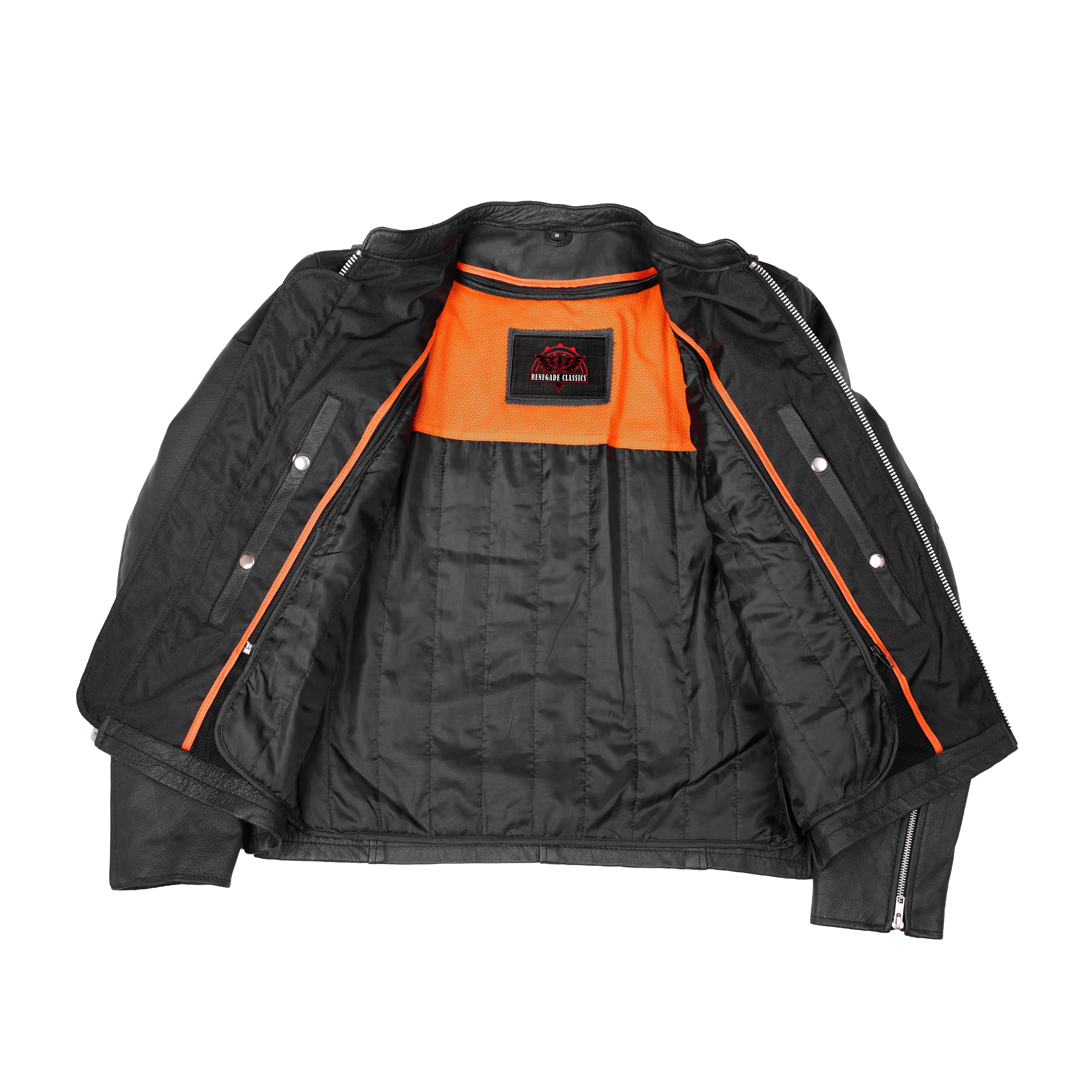 Accelerator™ Men's Black Sporty Cruiser Leather Jacket