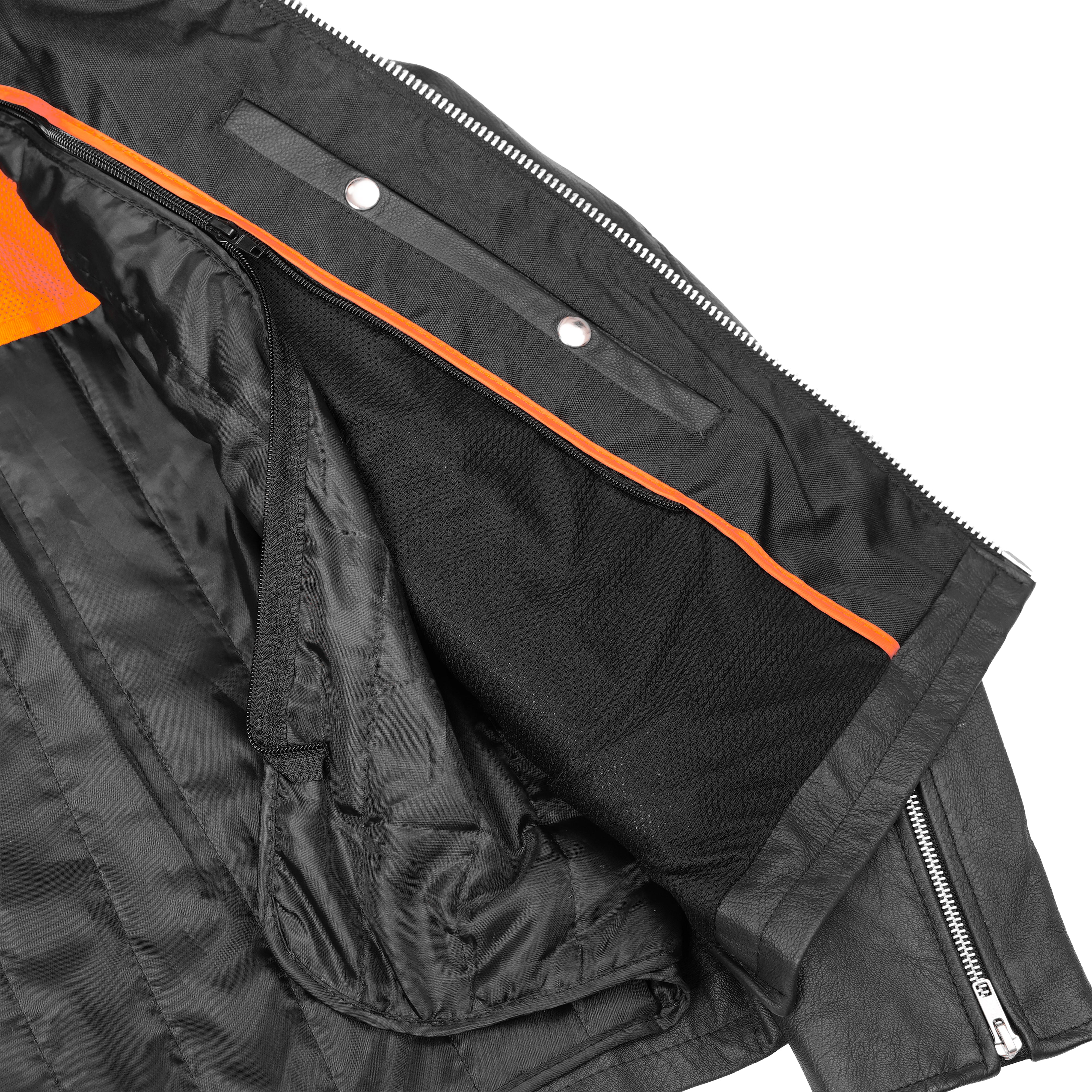 Accelerator™ Men's Black Sporty Cruiser Leather Jacket