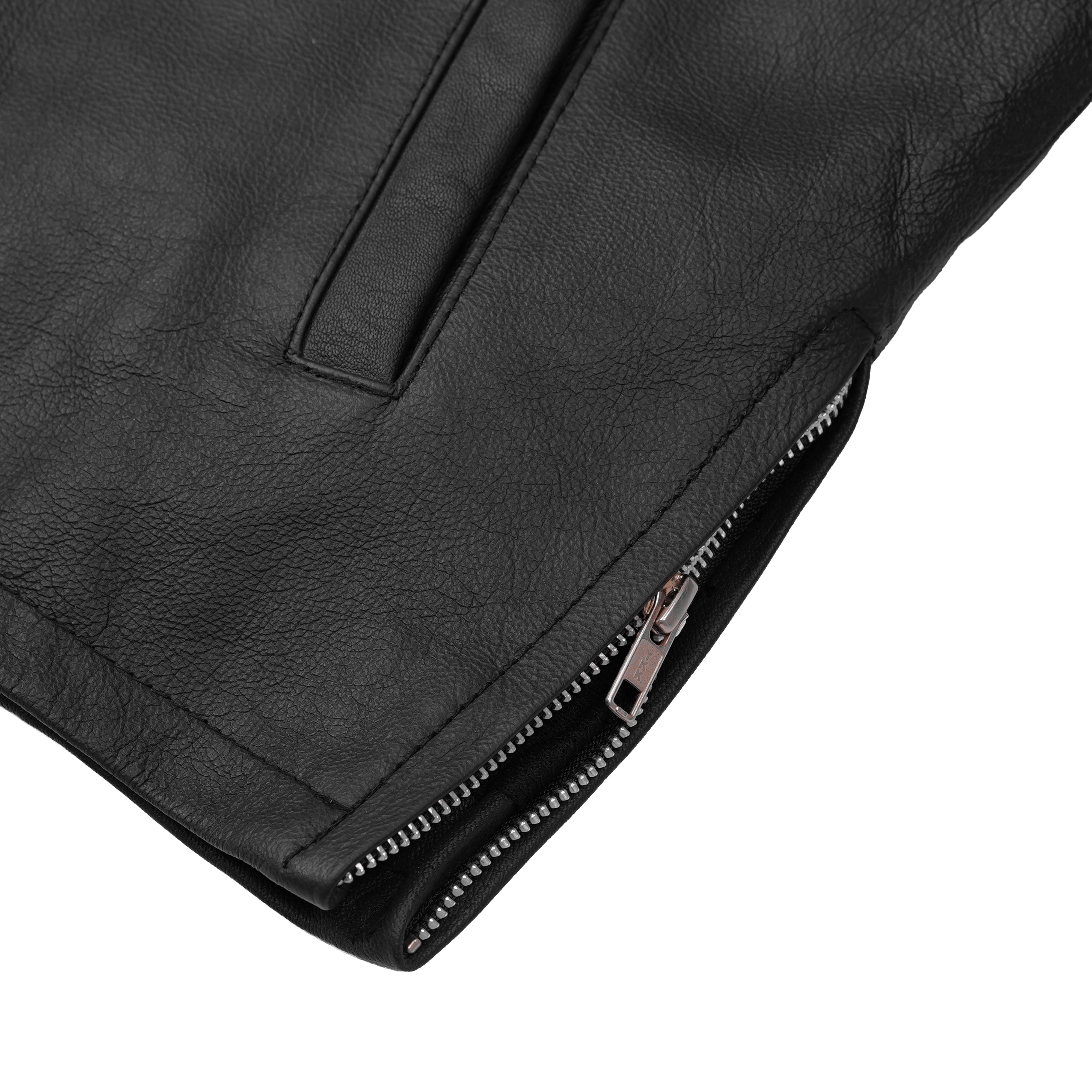 Accelerator™ Men's Black Sporty Cruiser Leather Jacket