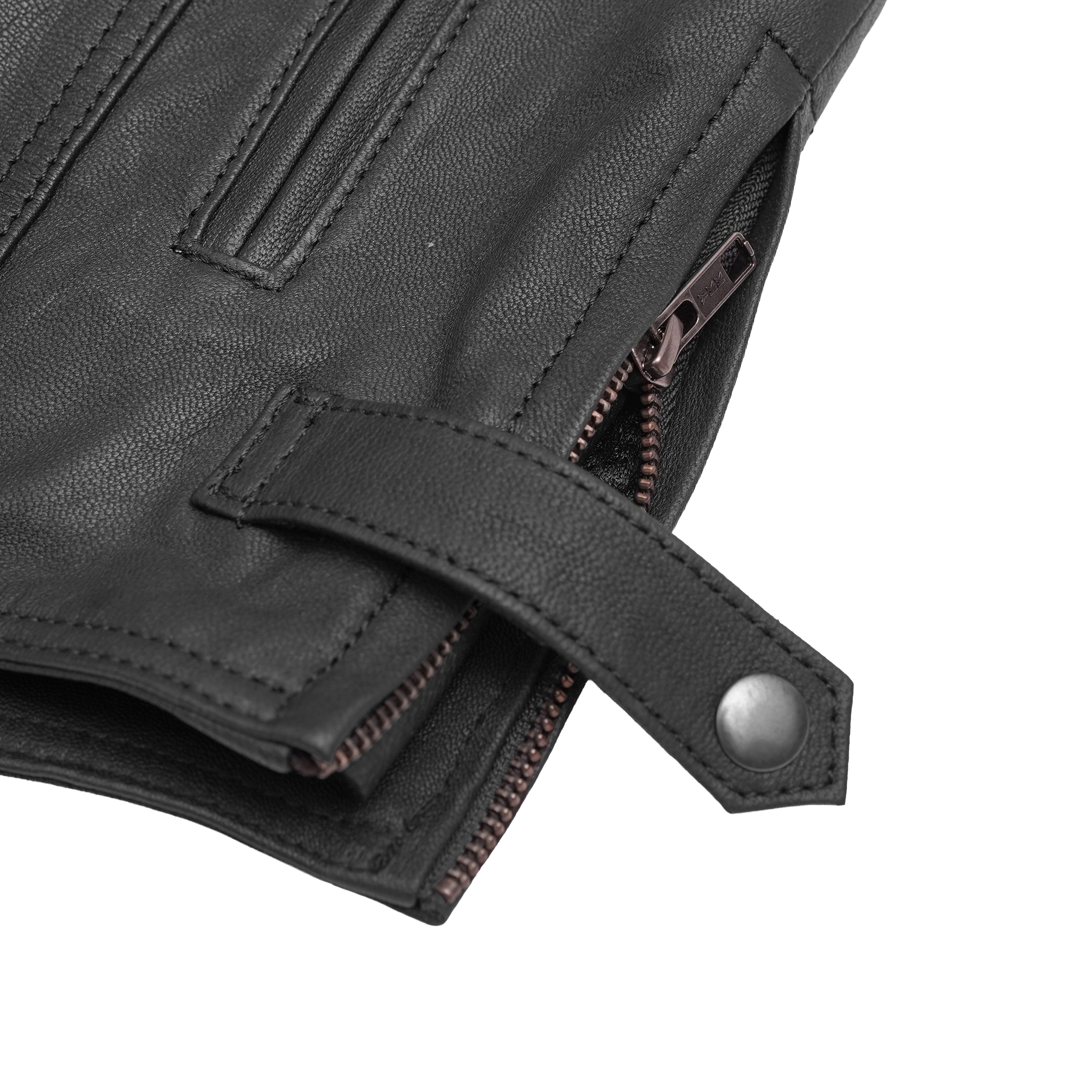 Sprinter™ Men's Black Leather Motorcycle Jacket
