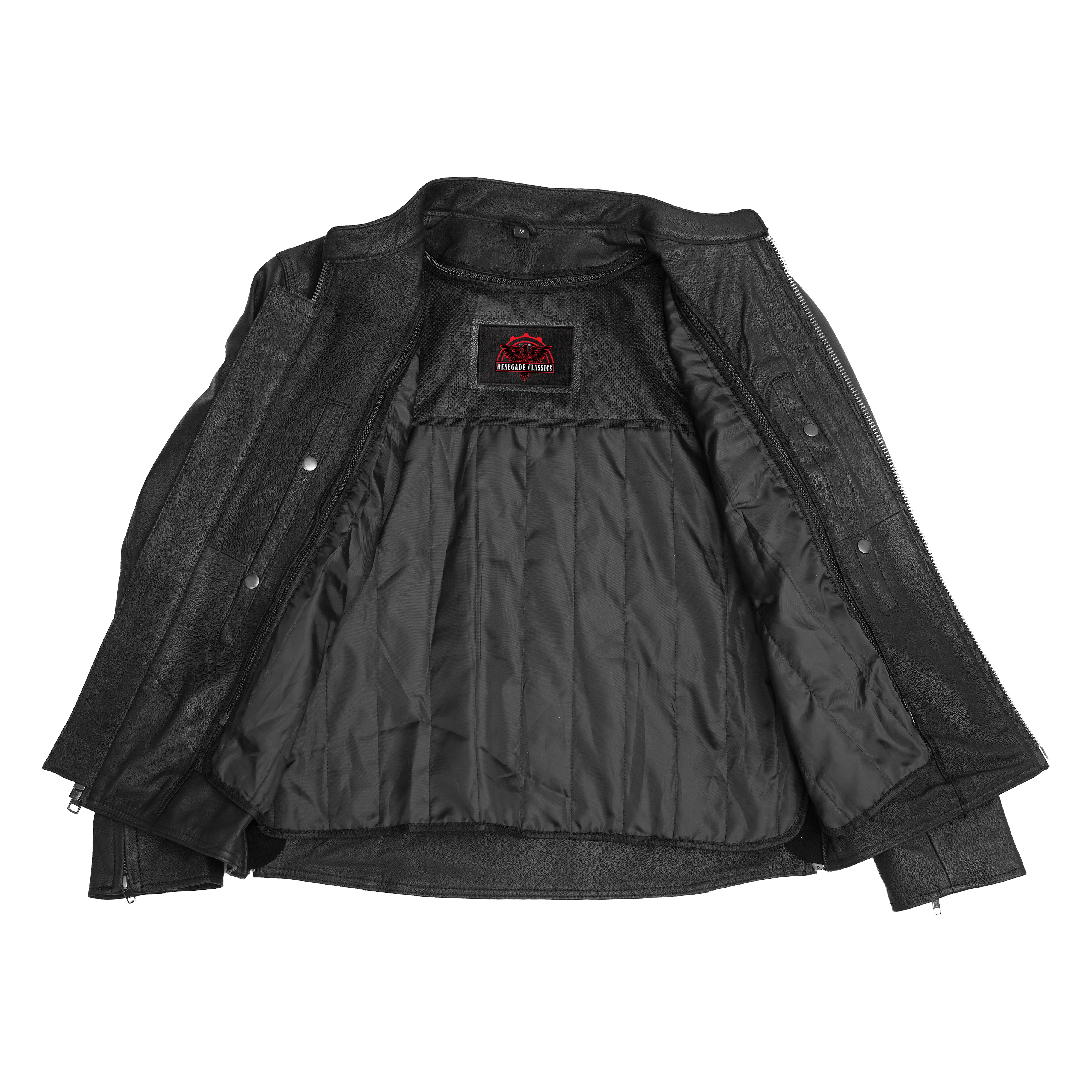 Sprinter™ Men's Black Leather Motorcycle Jacket