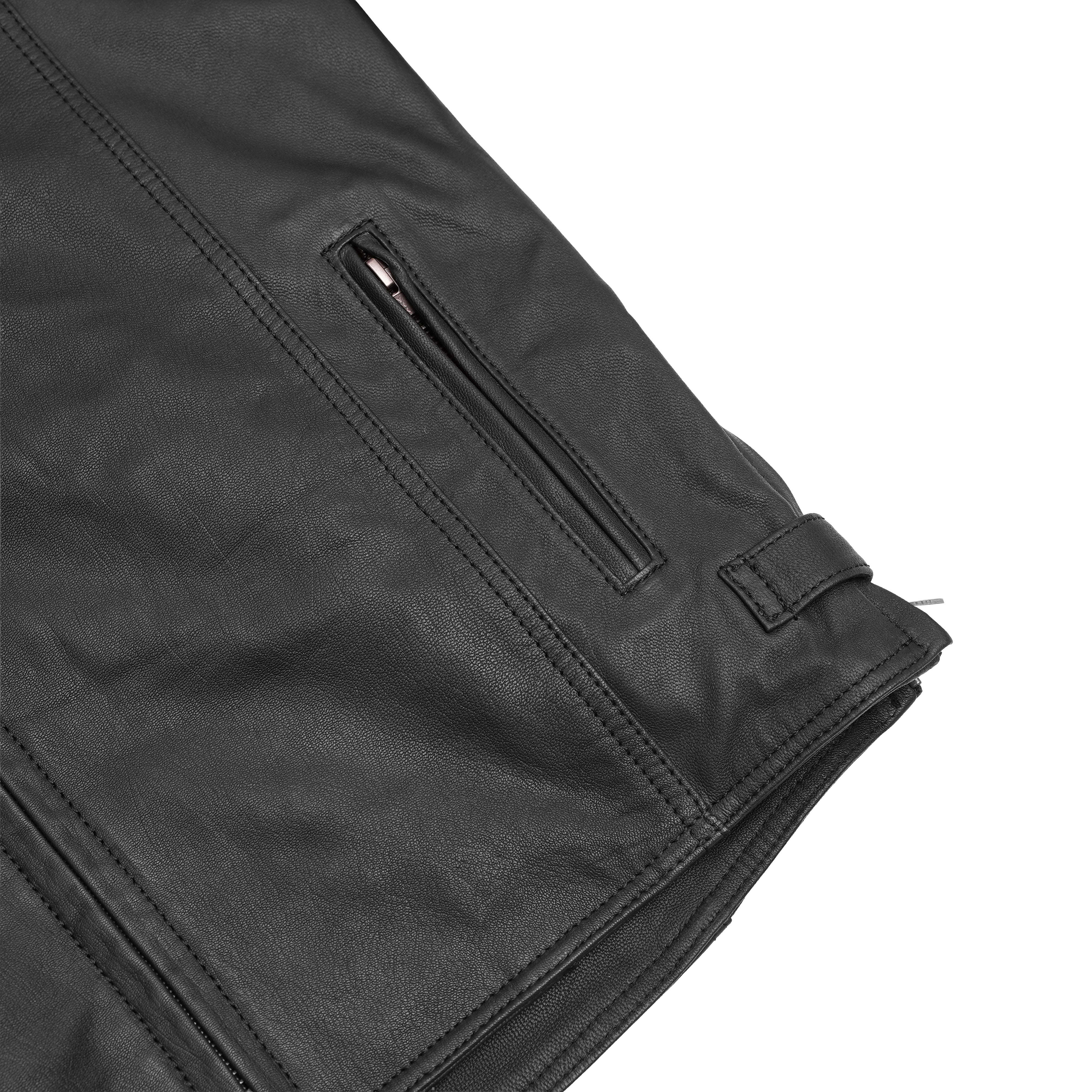 Sprinter™ Men's Black Leather Motorcycle Jacket