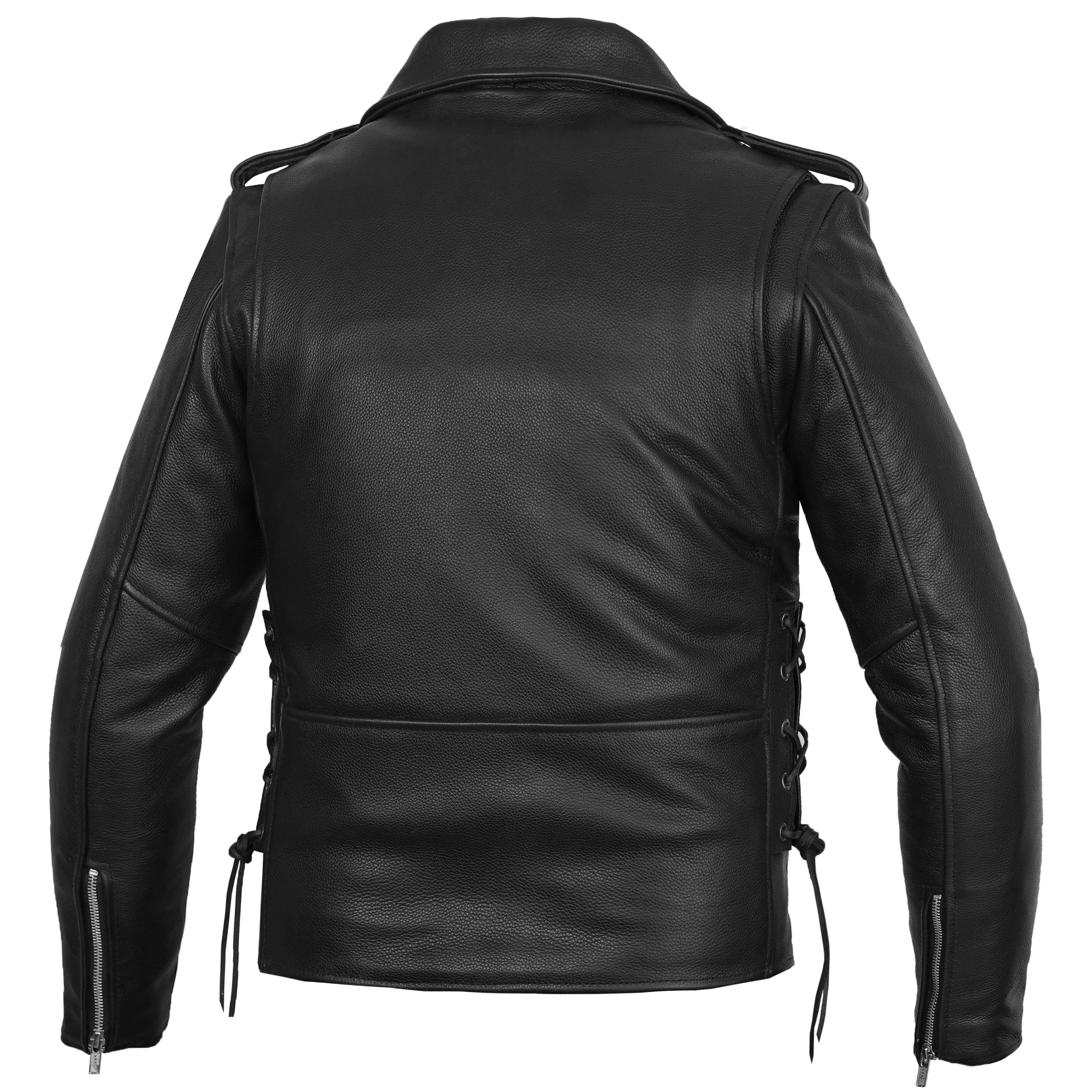 Murphy™ Men's Leather Motorcycle Jacket - Black