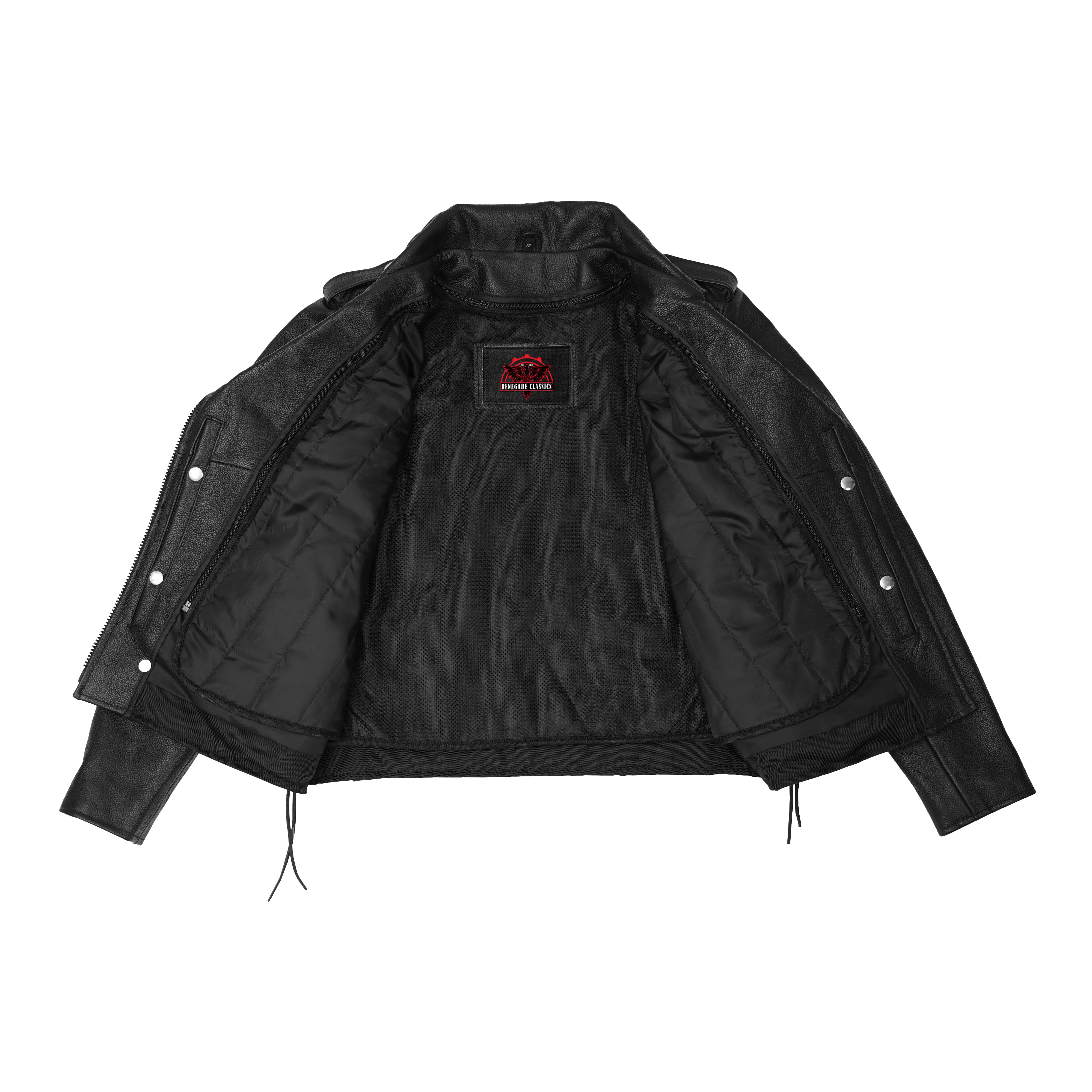 Murphy™ Men's Leather Motorcycle Jacket - Black