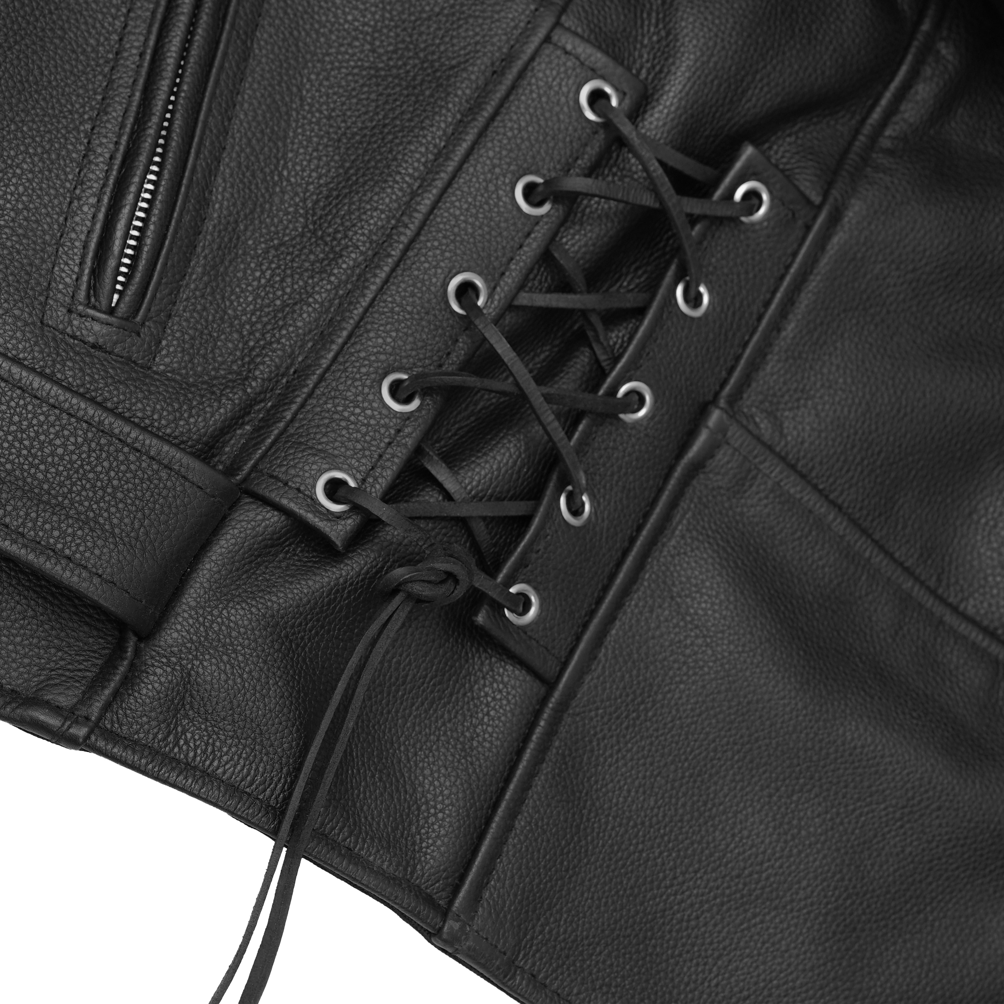 Murphy™ Men's Leather Motorcycle Jacket - Black