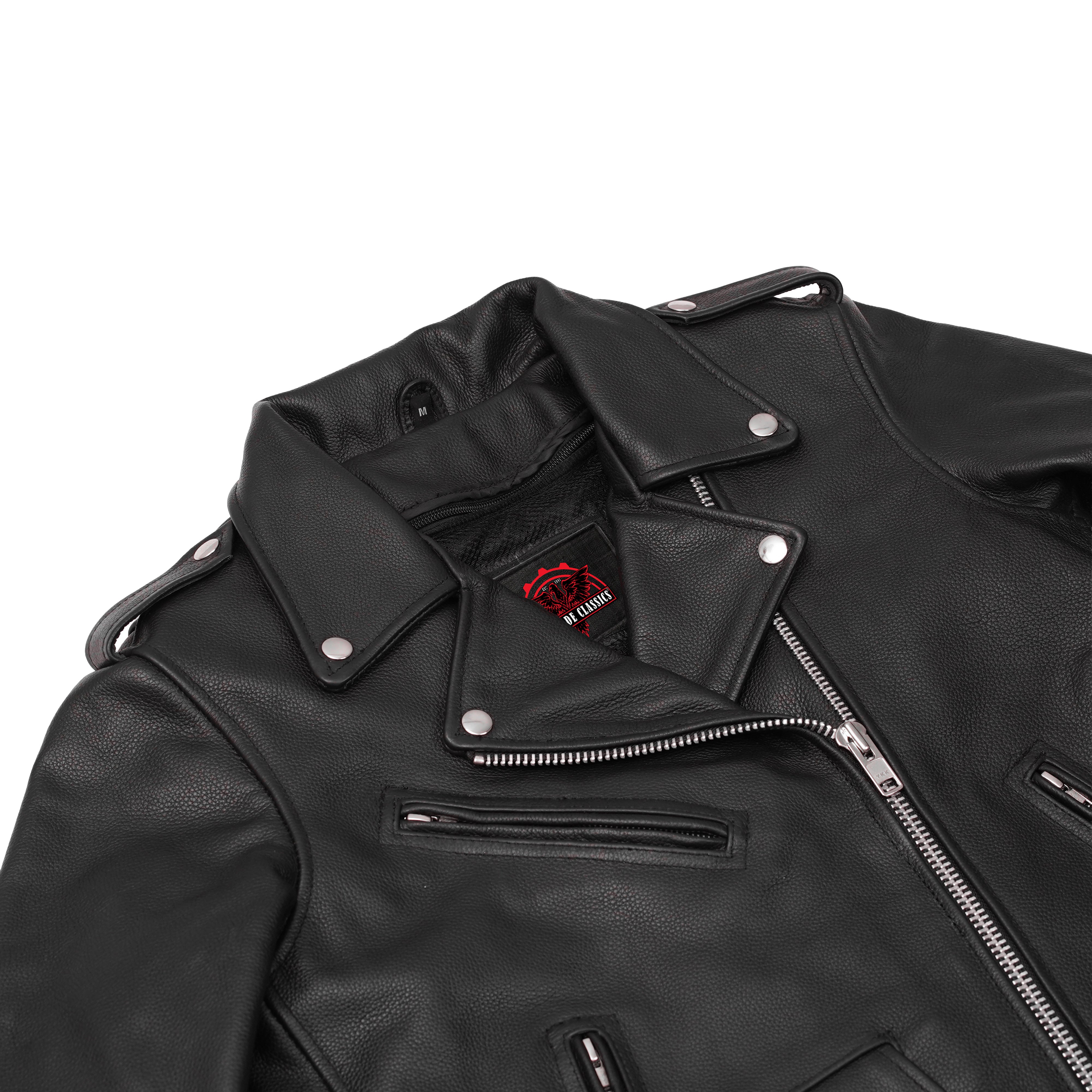 Murphy™ Men's Leather Motorcycle Jacket - Black