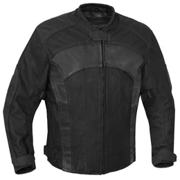 Flow Skin™ Mens Leather & Mesh Motorcycle Jacket