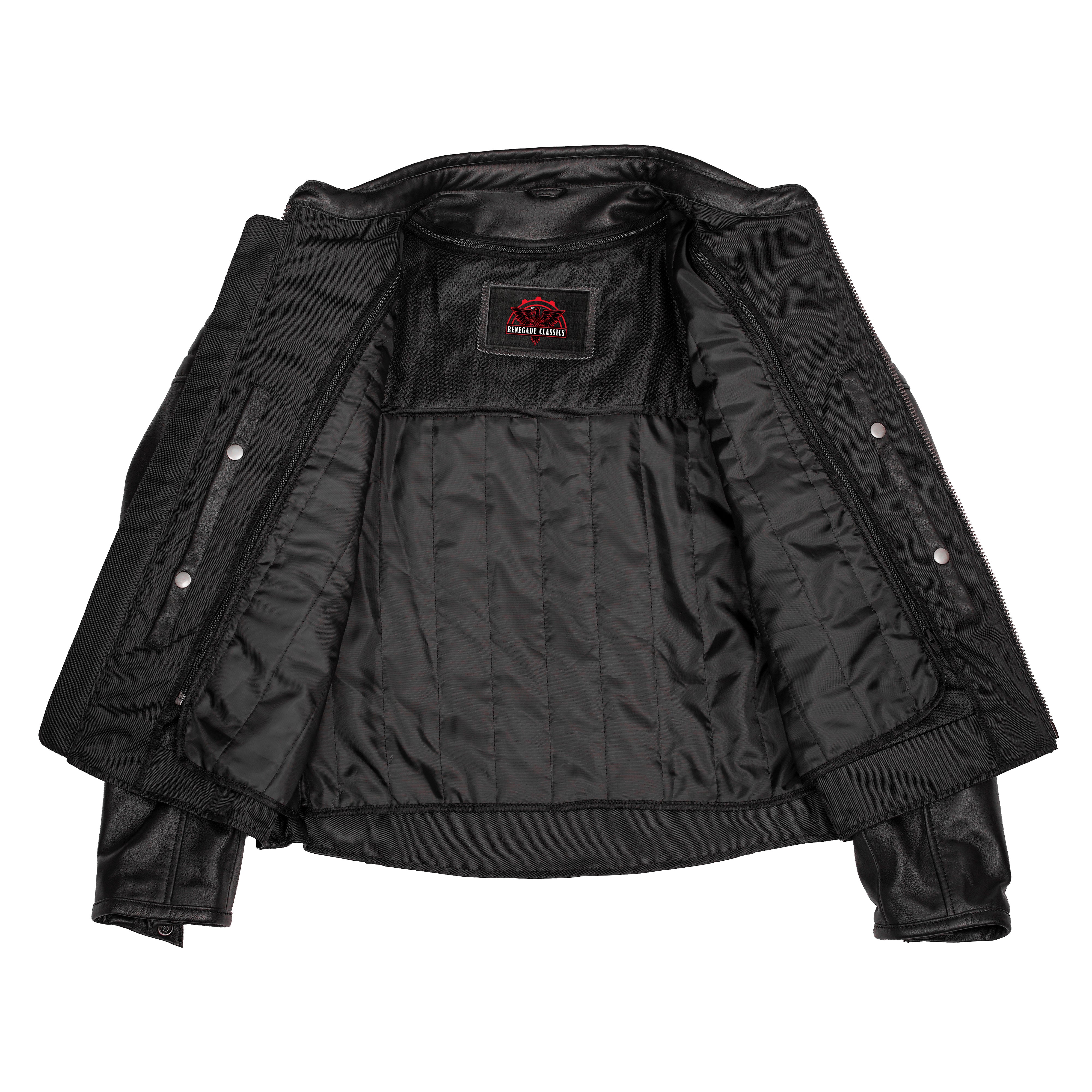 Roamer™ Men's Leather Scooter Jacket - Black