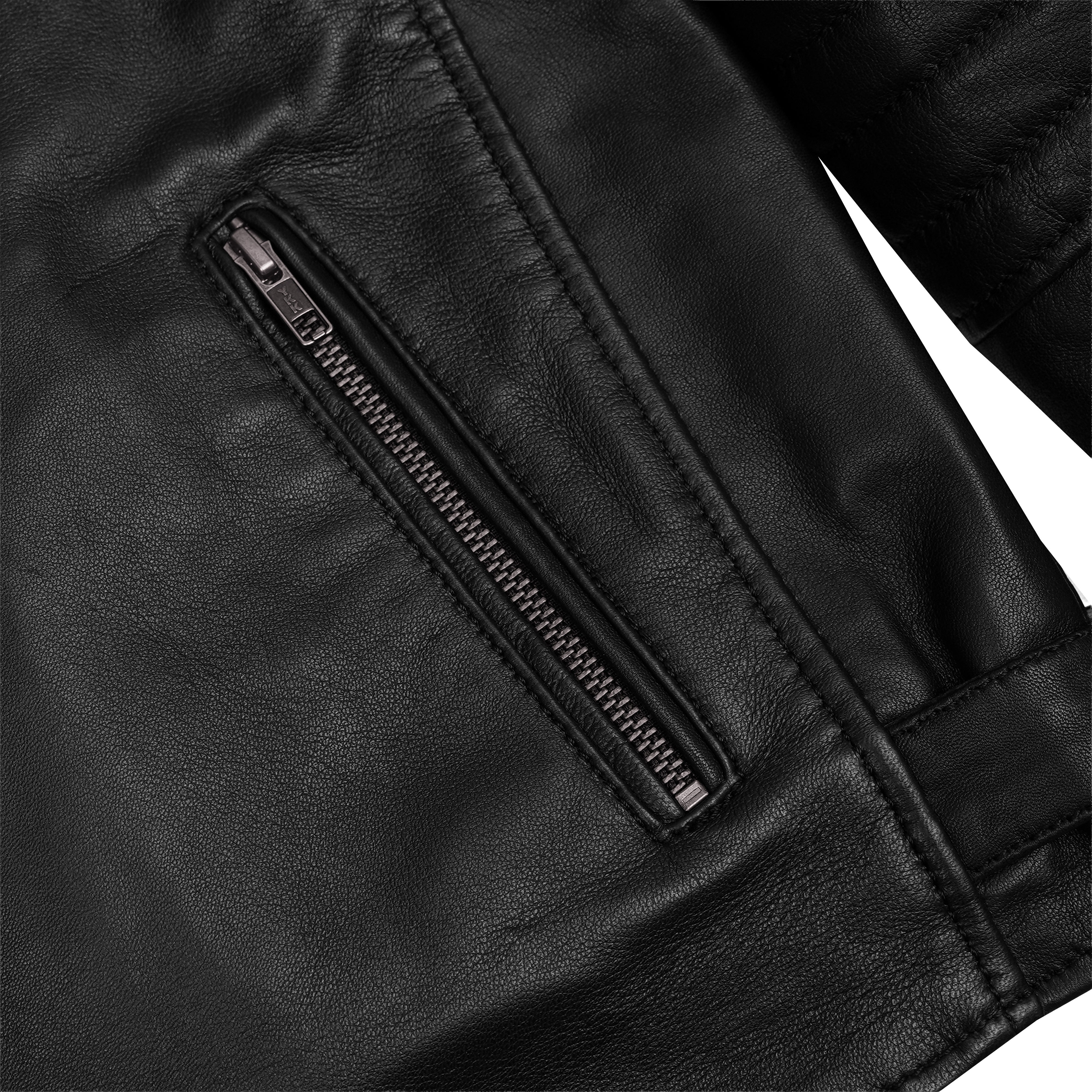 Roamer™ Men's Leather Scooter Jacket - Black