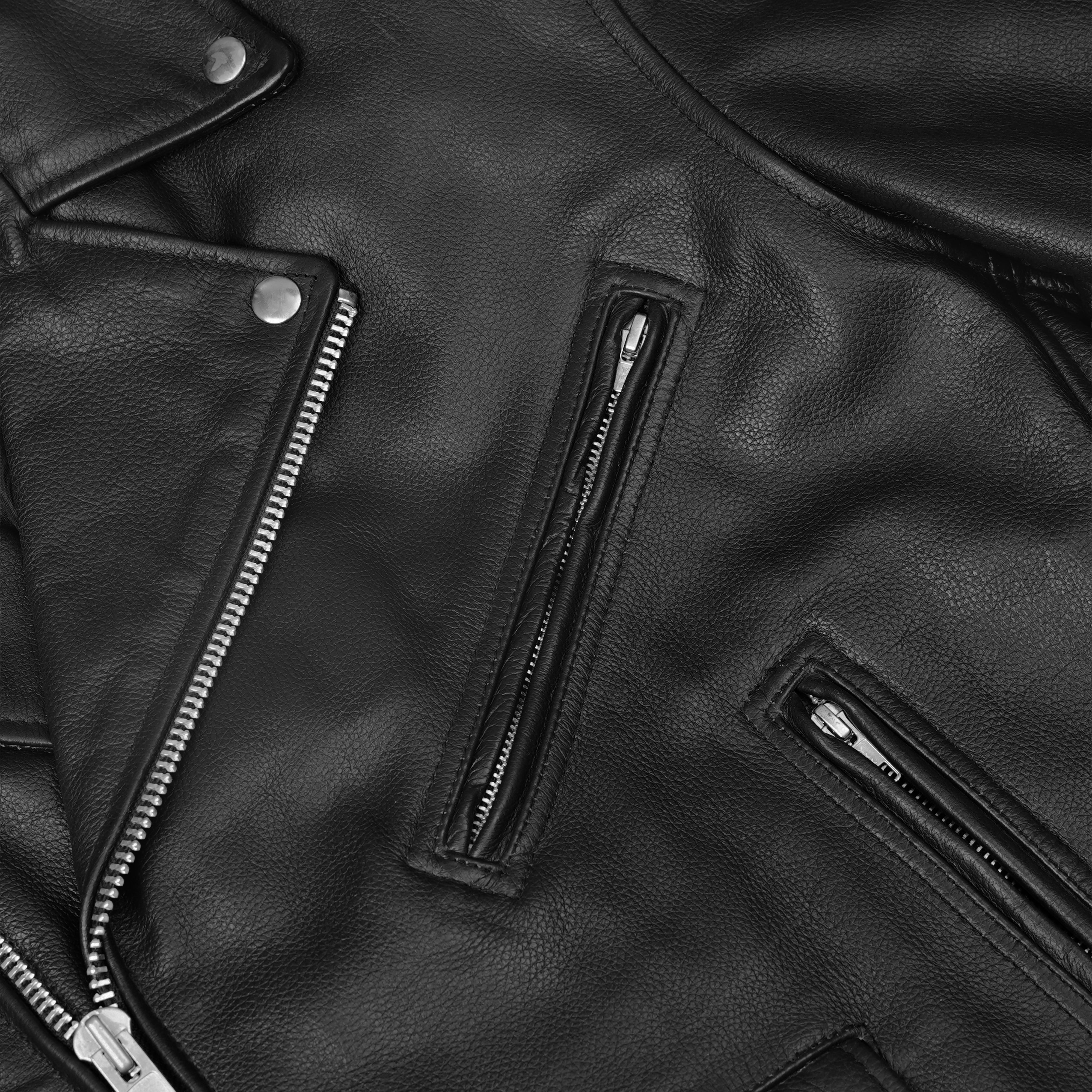 Super Arnold™ Men's Black Leather Jacket