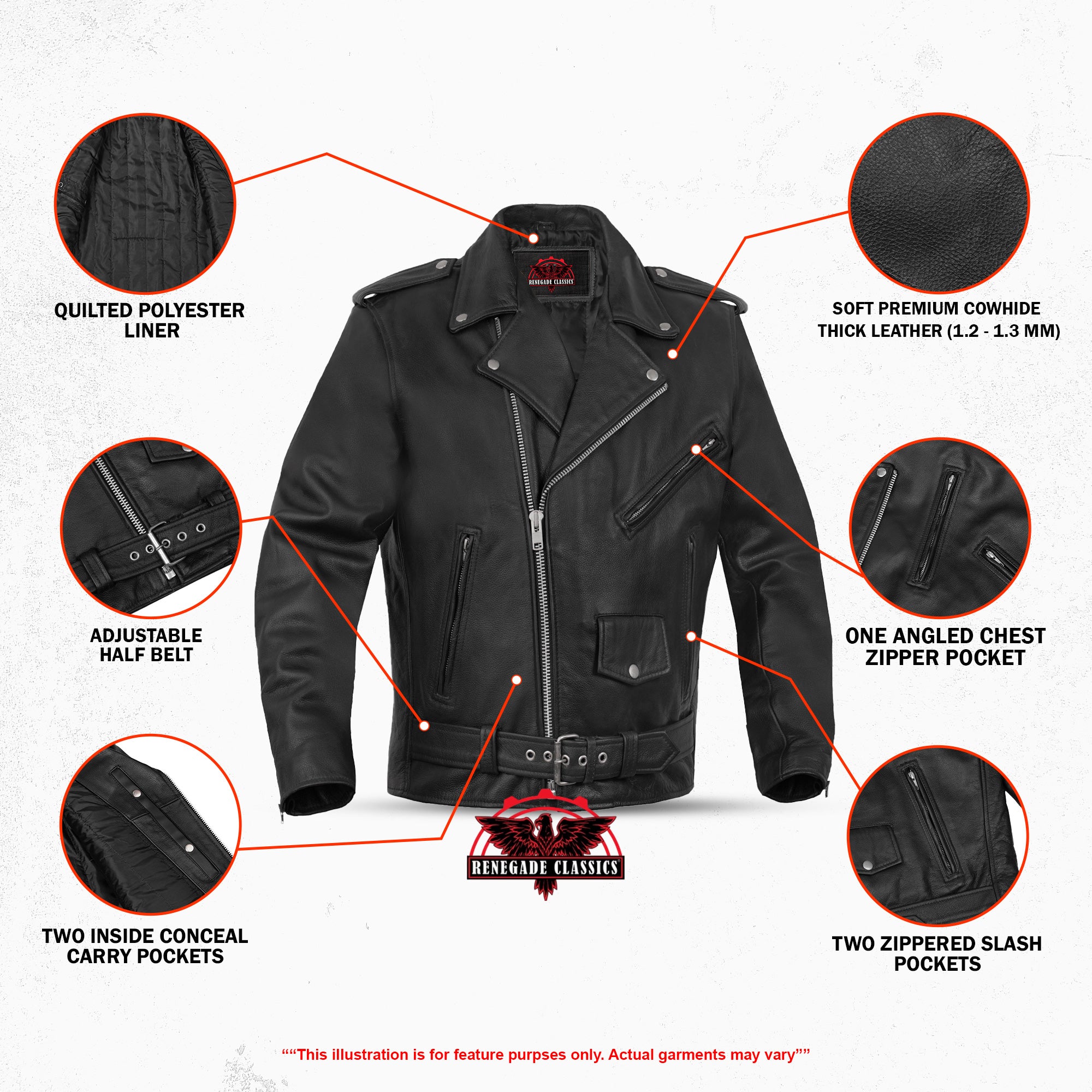 Super Arnold™ Men's Black Leather Jacket