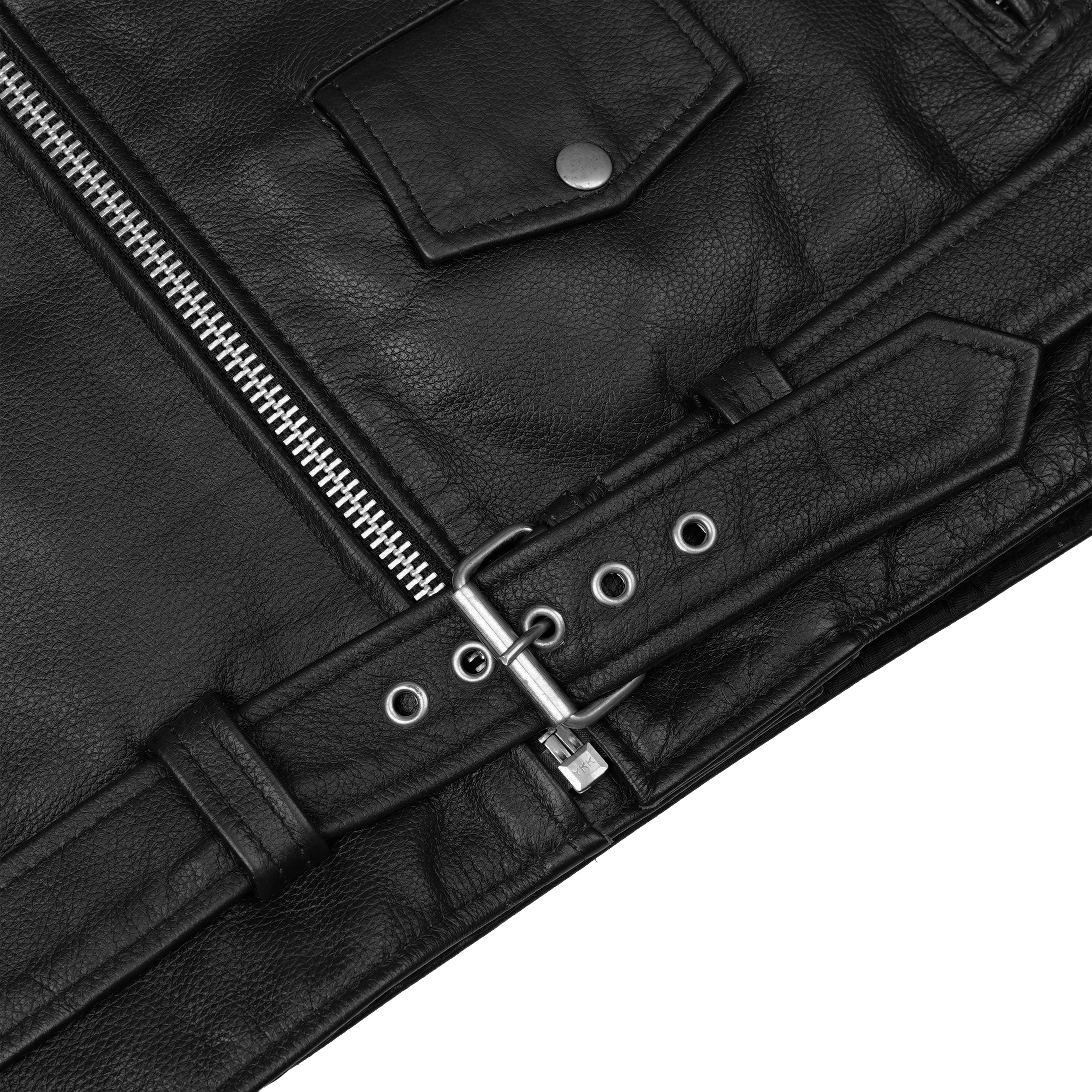 Super Arnold™ Men's Black Leather Jacket