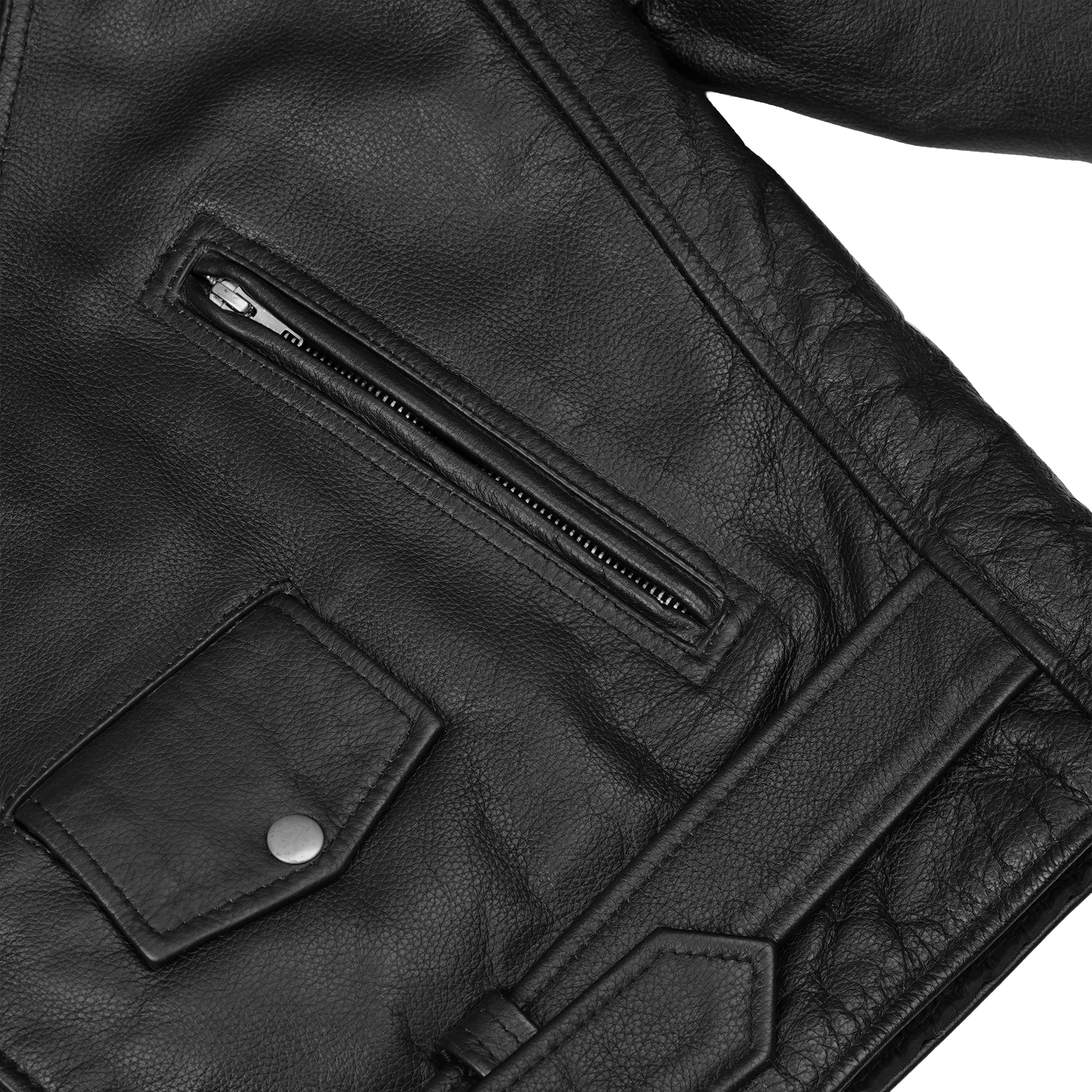 Super Arnold™ Men's Black Leather Jacket