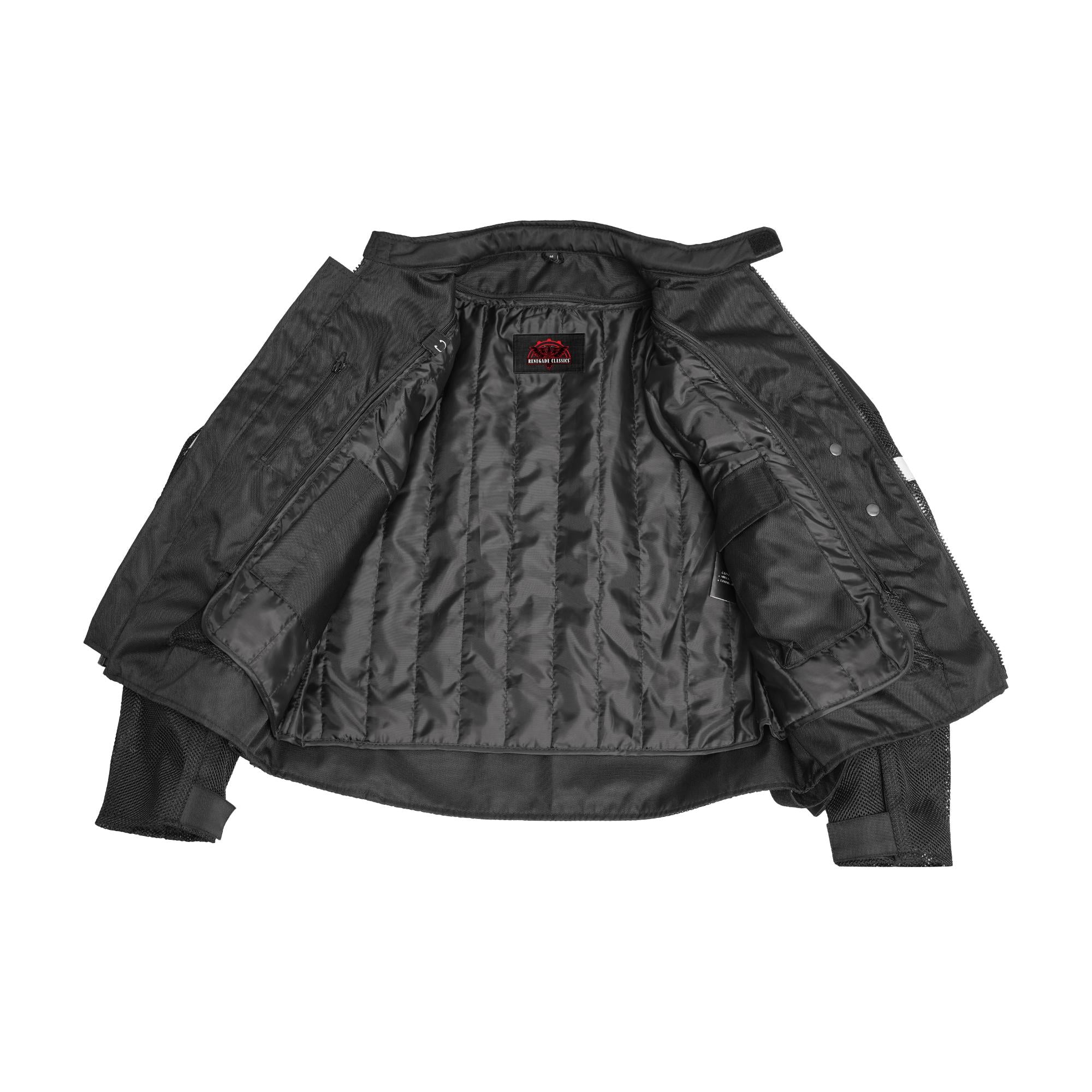 Dynamic™ Mens  Mesh Motorcycle Jacket – Black