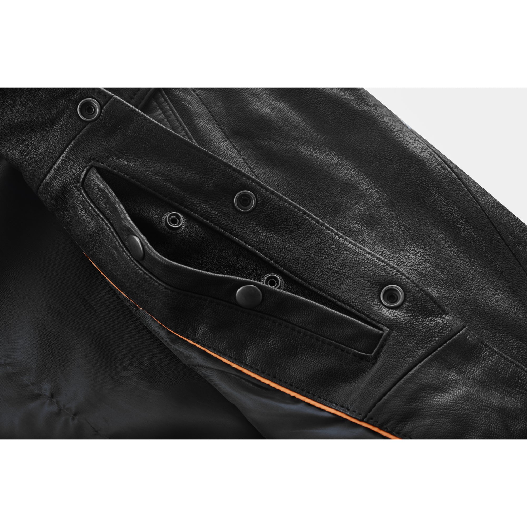 Midnight™ Men's Black Leather Motorcycle Shirt