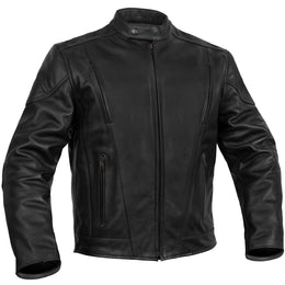Blackout™ Men's Black  Leather Motorcycle Jacket