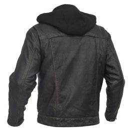 Vance™ Men's Black Leather Motorcycle Jacket