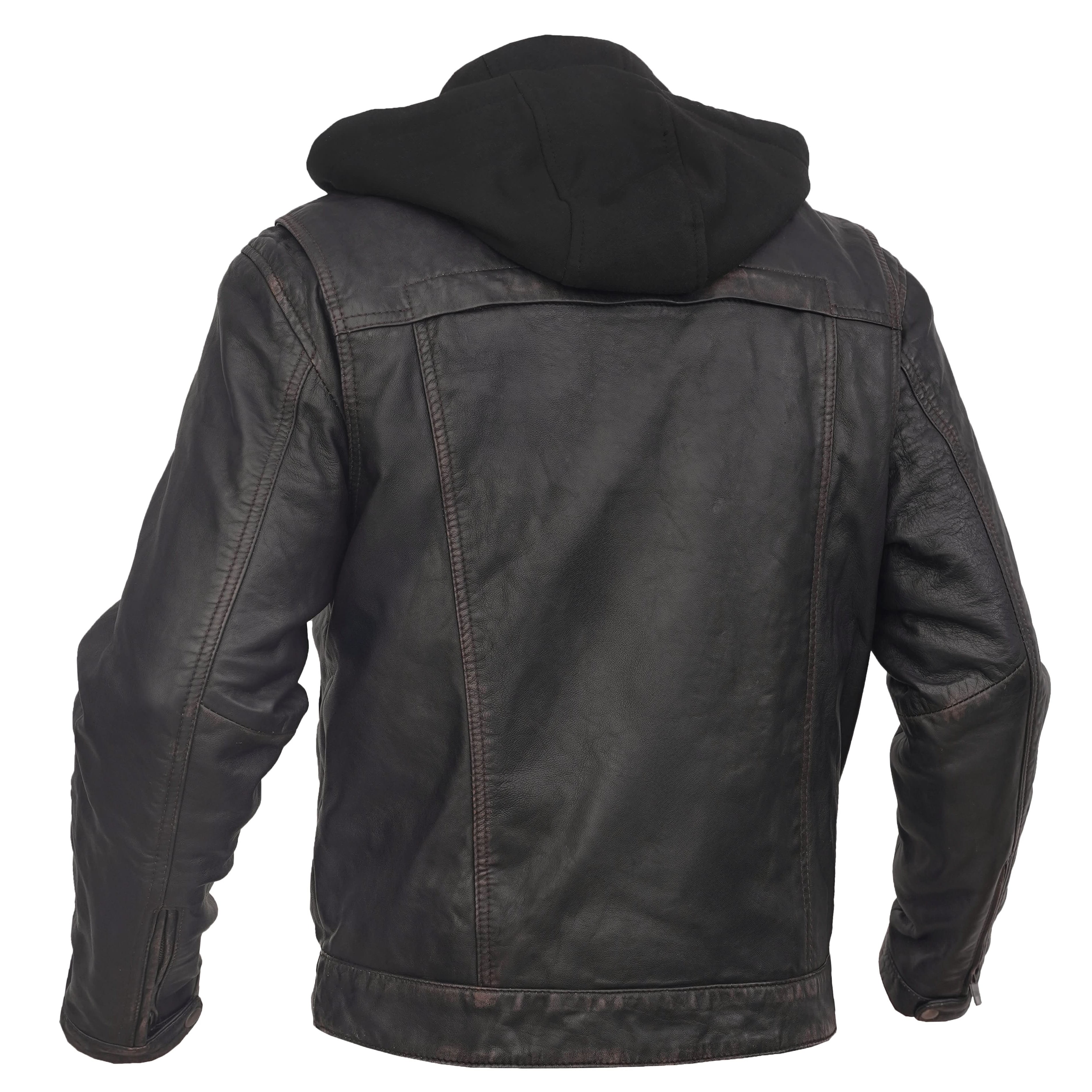Vance™ Men's Black Leather Motorcycle Jacket