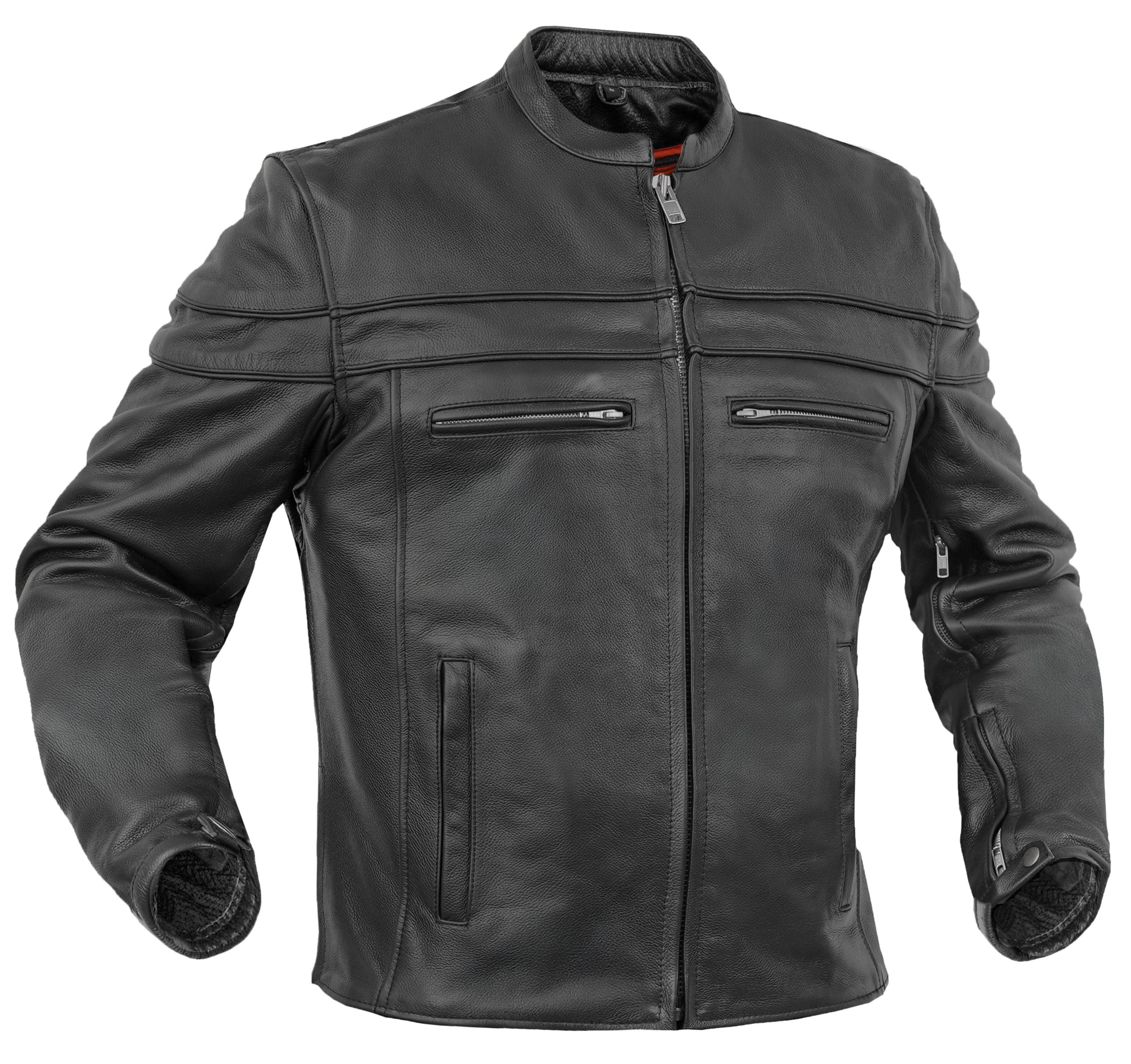 Ashster™ Leather Motorcycle Jacket