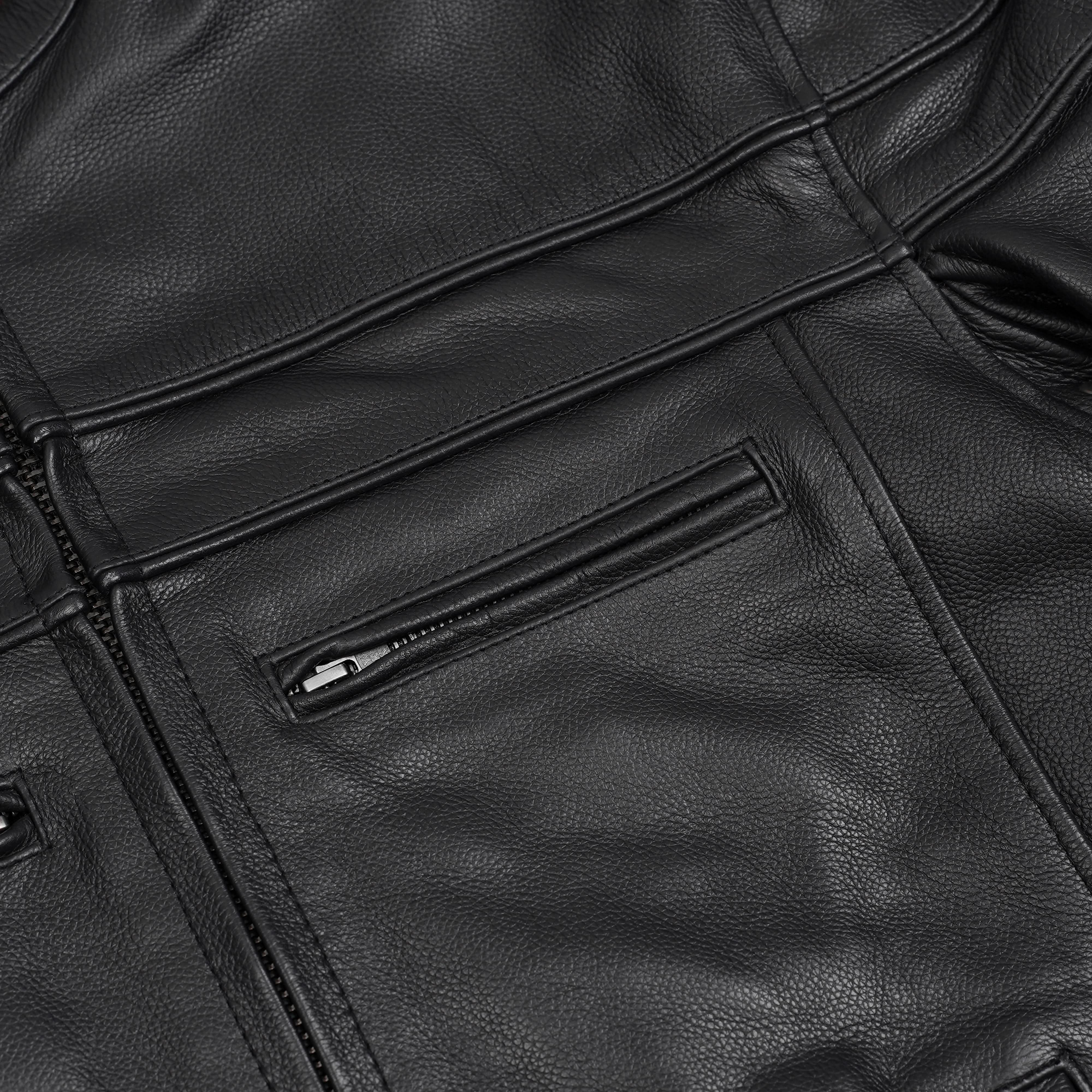 Ashster™ Leather Motorcycle Jacket