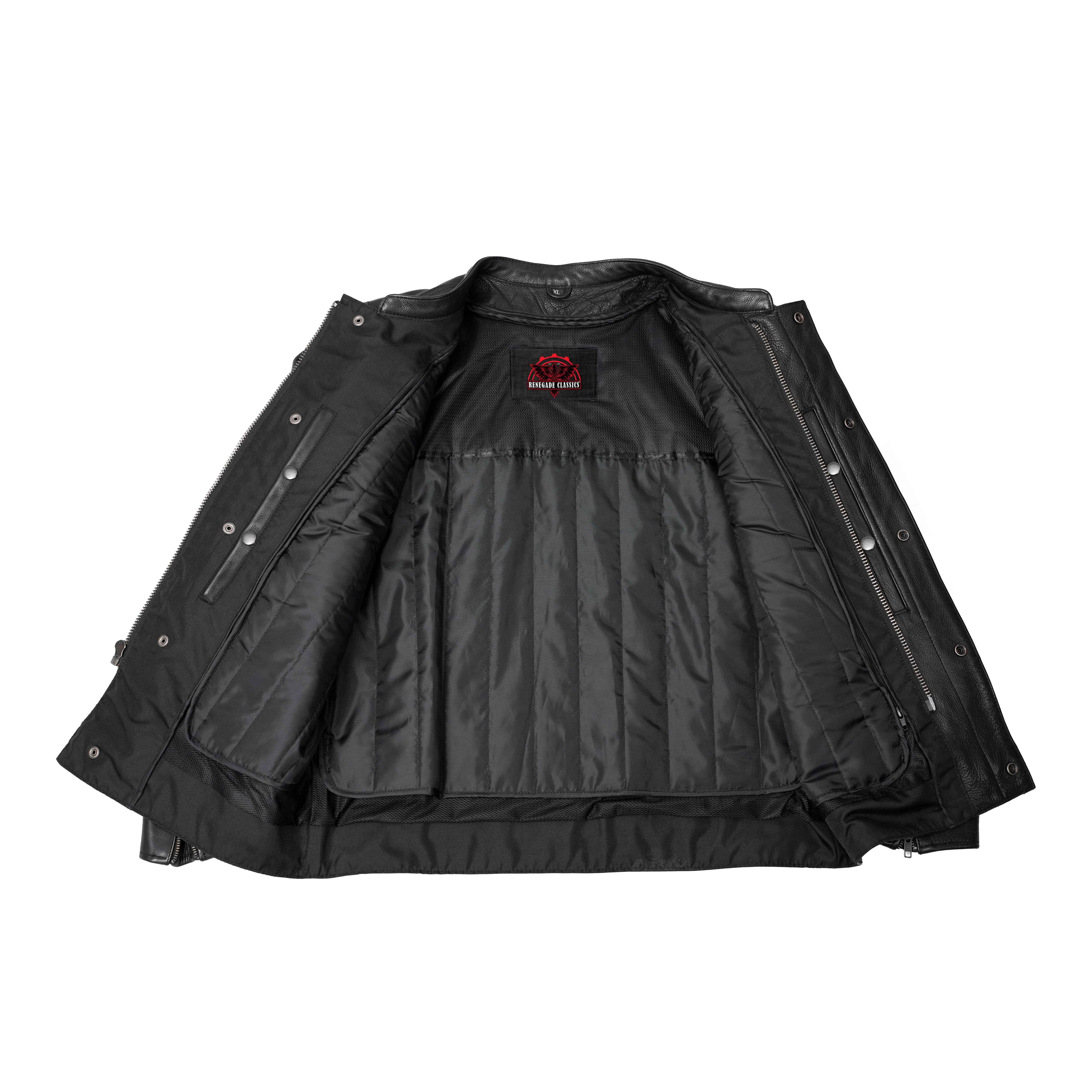 Victor™ Men's Black Utility Style Motorcycle Jacket