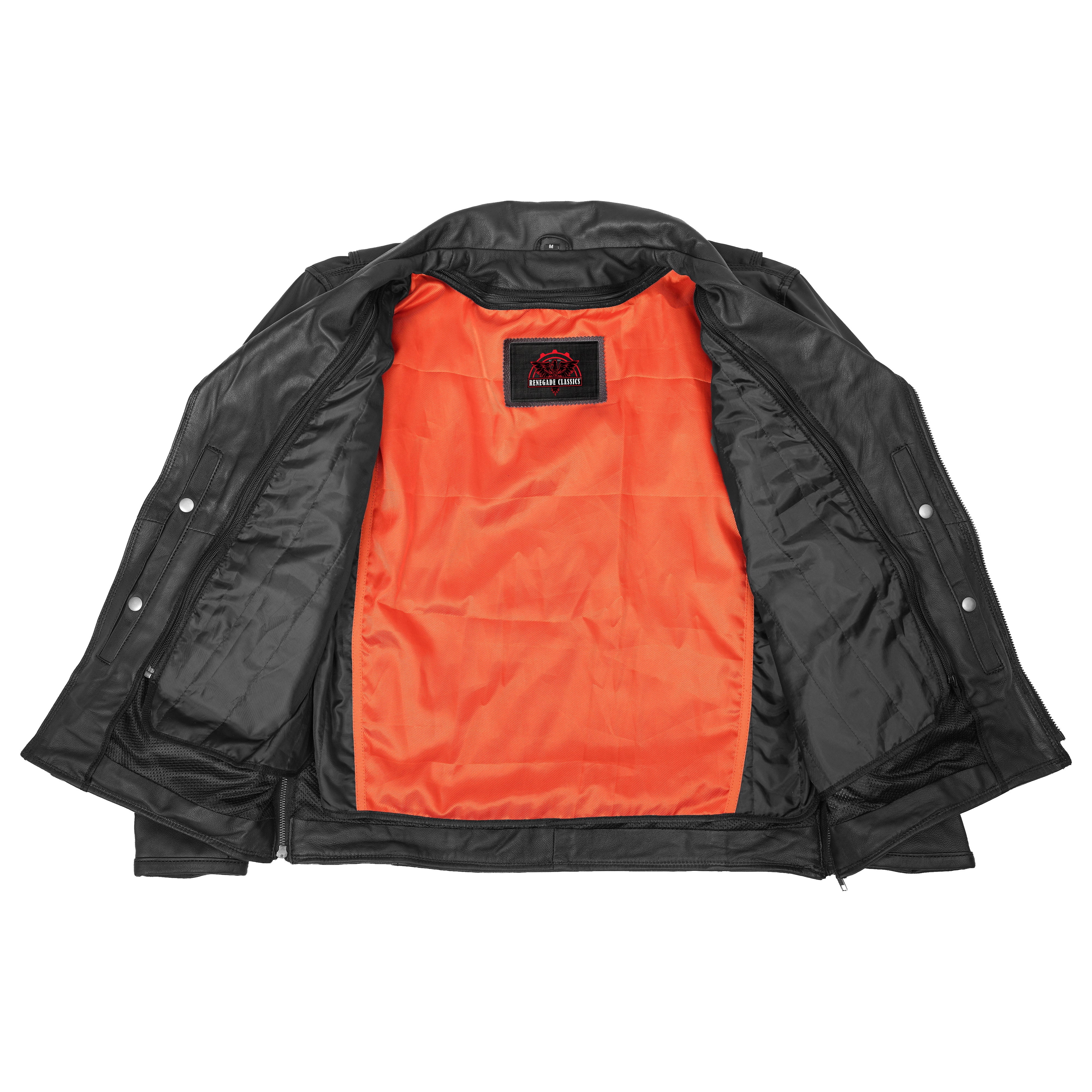 Black Speed™ Men's Motorcycle Leather Jacket