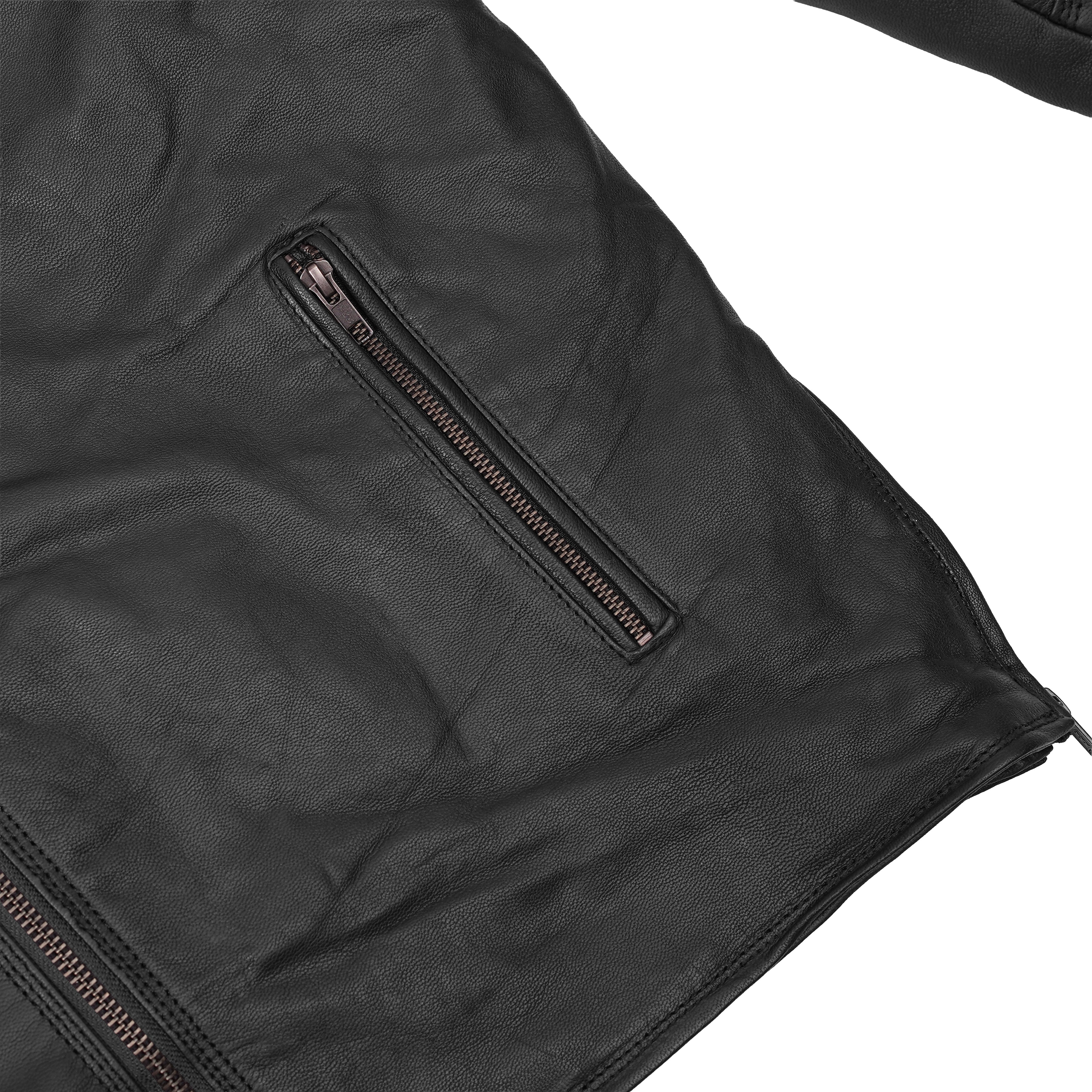 Black Speed™ Men's Motorcycle Leather Jacket