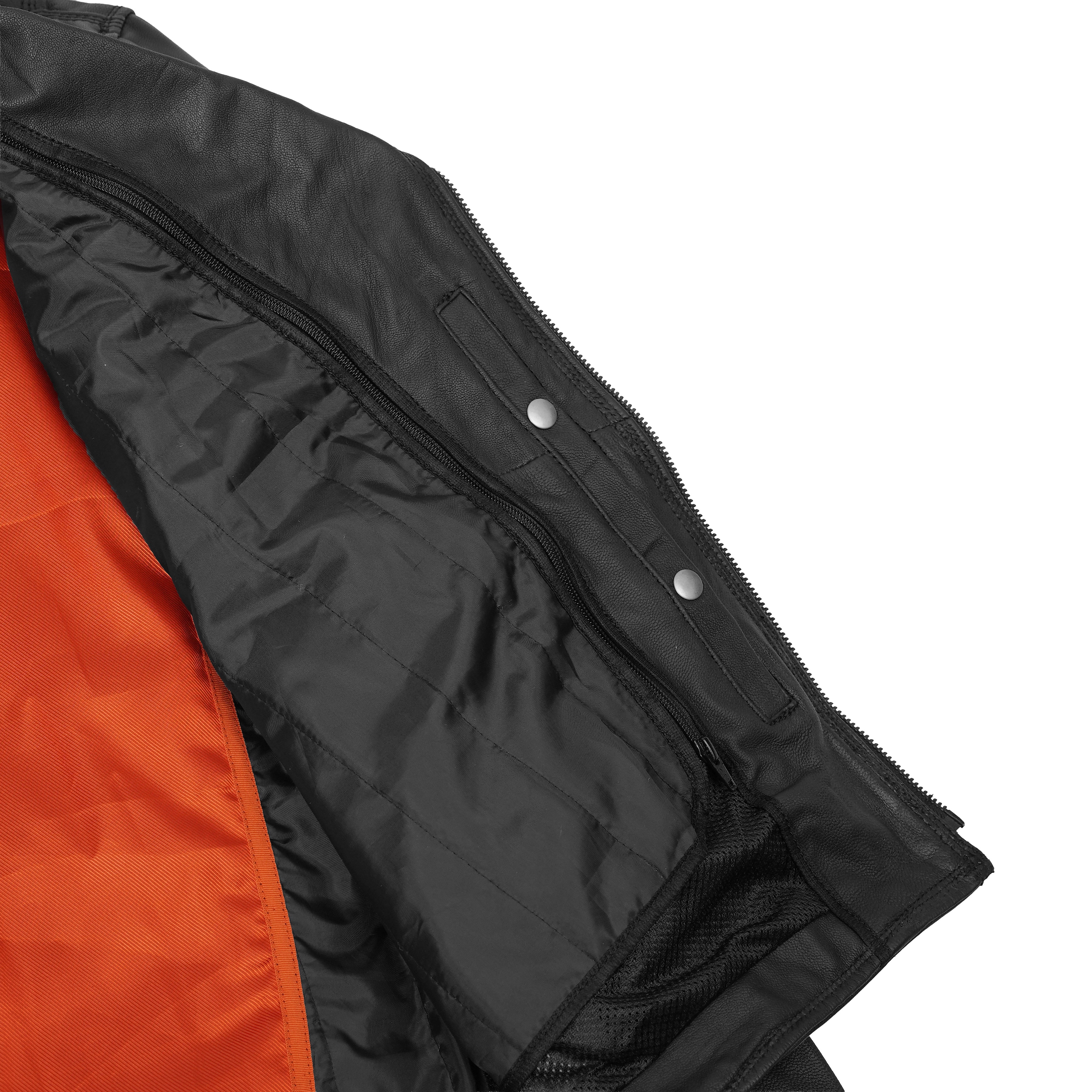 Black Speed™ Men's Motorcycle Leather Jacket