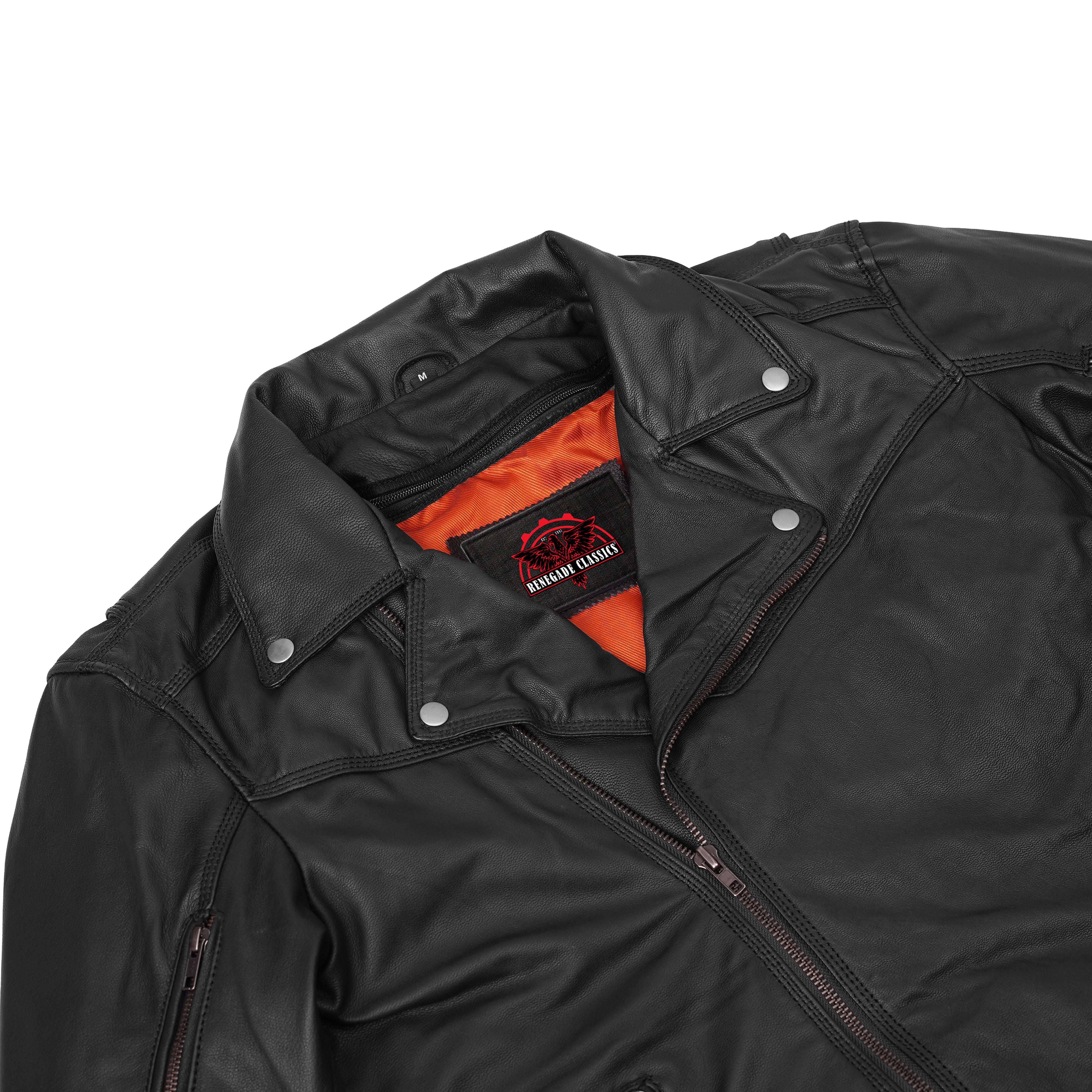 Black Speed™ Men's Motorcycle Leather Jacket