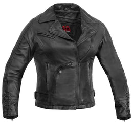 IronRose™ Women's Leather motorcycle Jacket Black