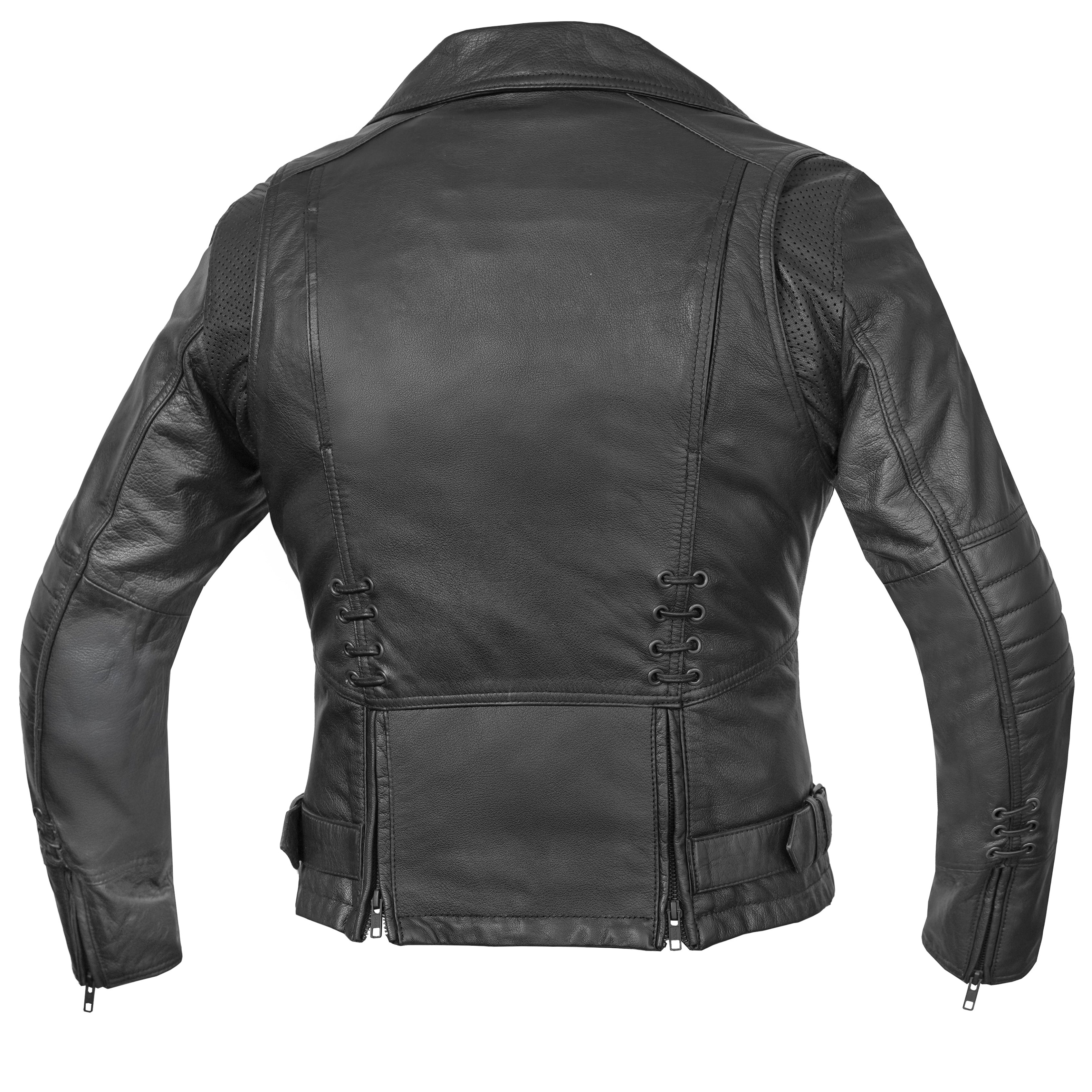 IronRose™ Women's Leather motorcycle Jacket Black