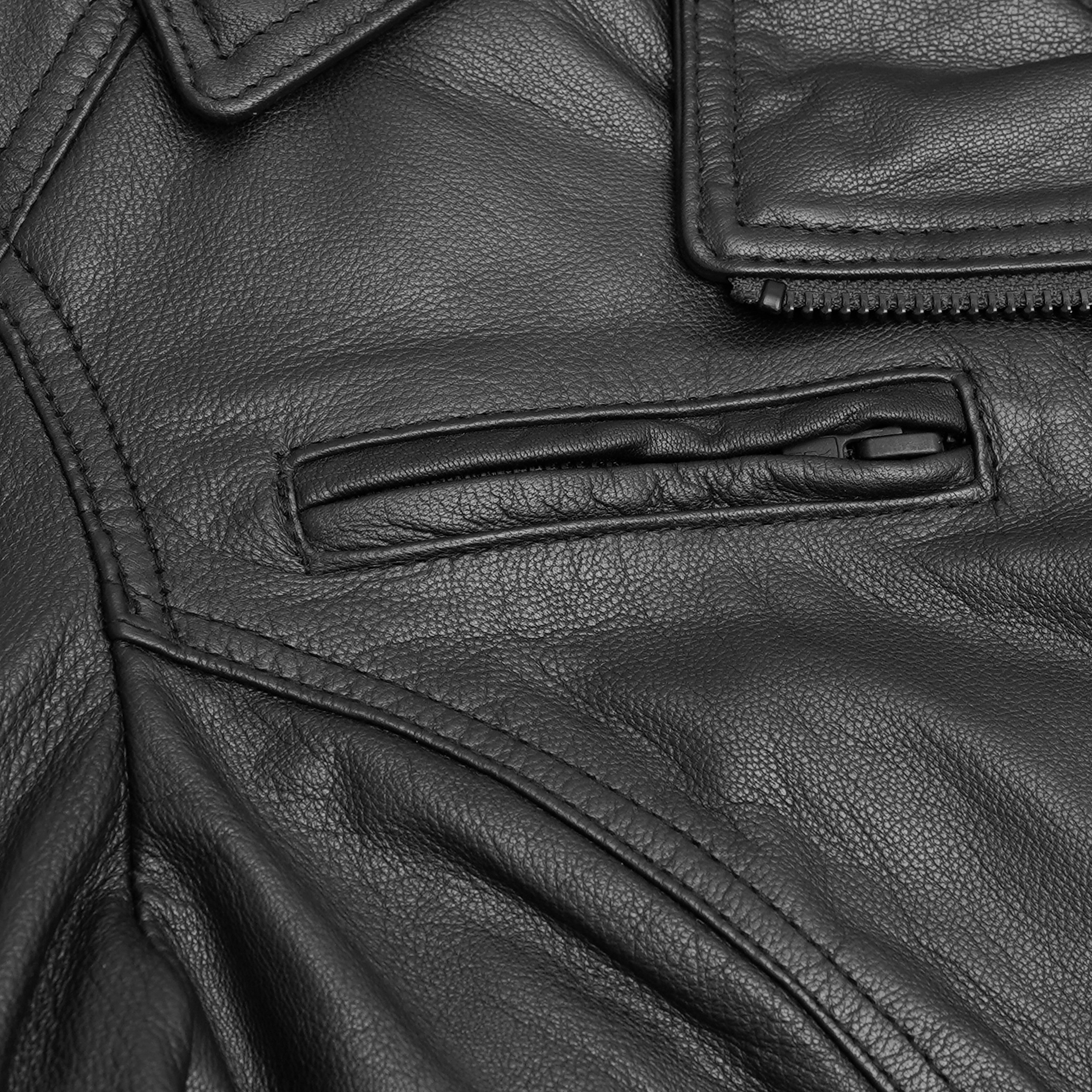 IronRose™ Women's Leather motorcycle Jacket Black