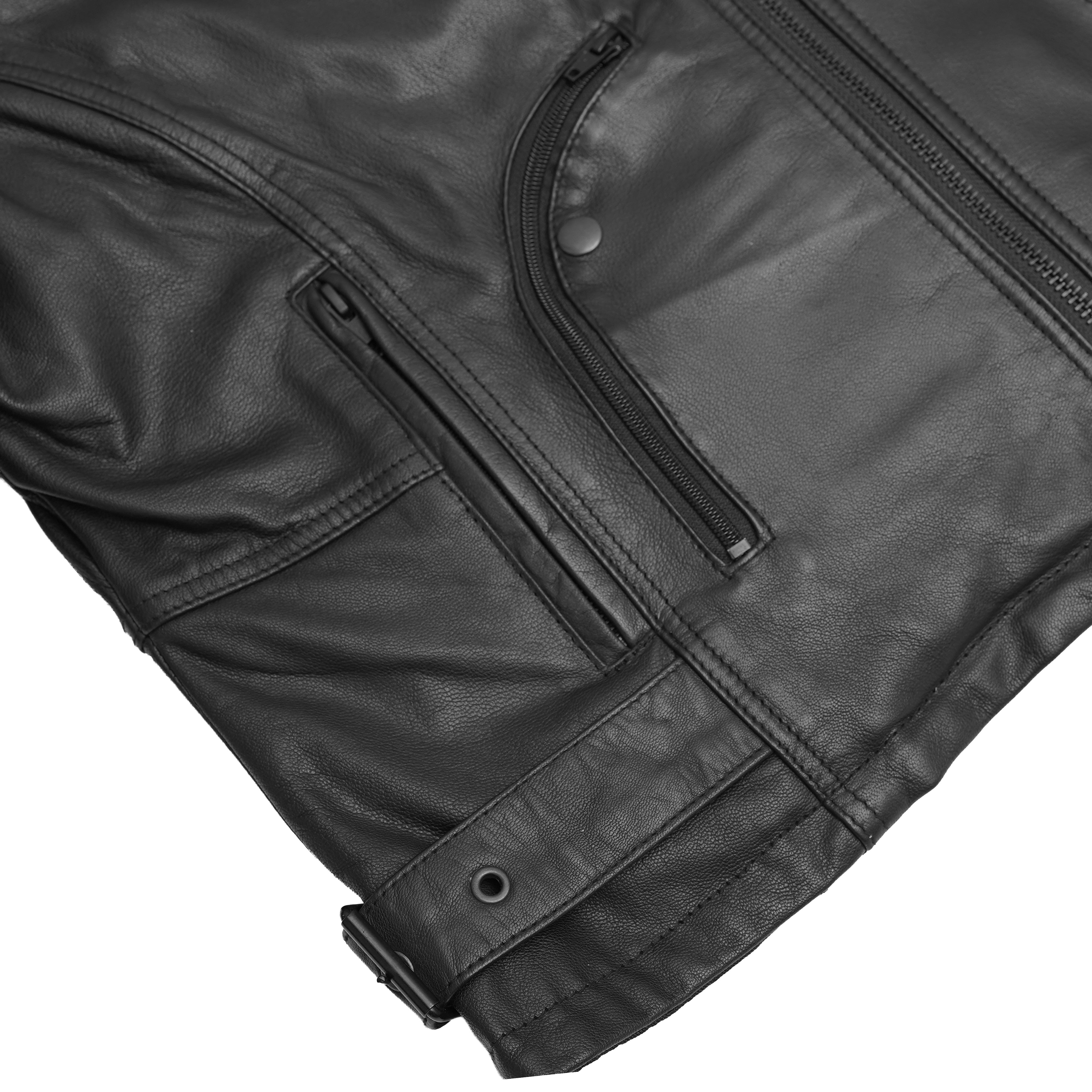 IronRose™ Women's Leather motorcycle Jacket Black