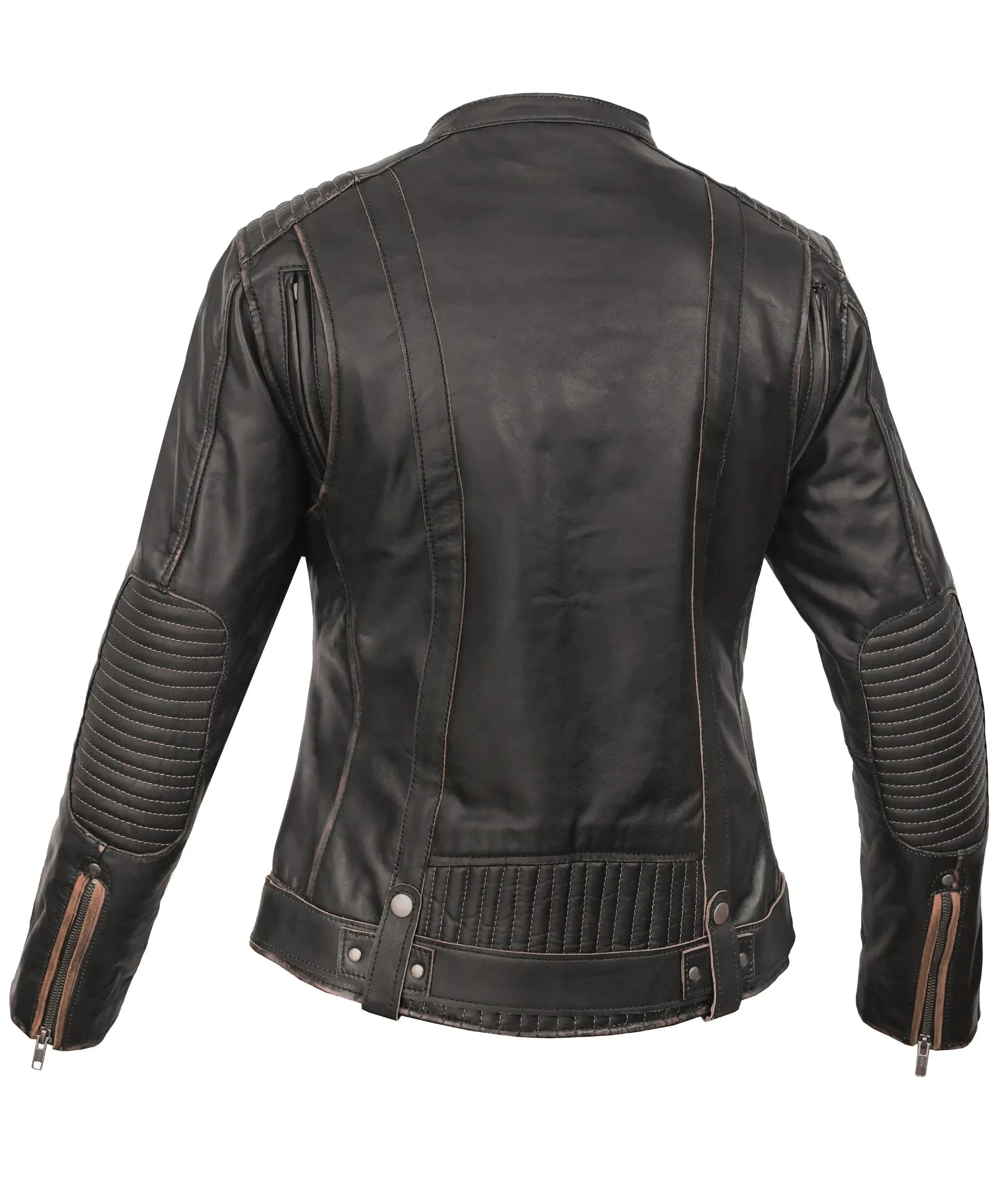 Maison Veyra Women’s Leather Motorcycle Jacket