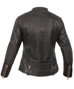 Maison Veyra Women’s Leather Motorcycle Jacket