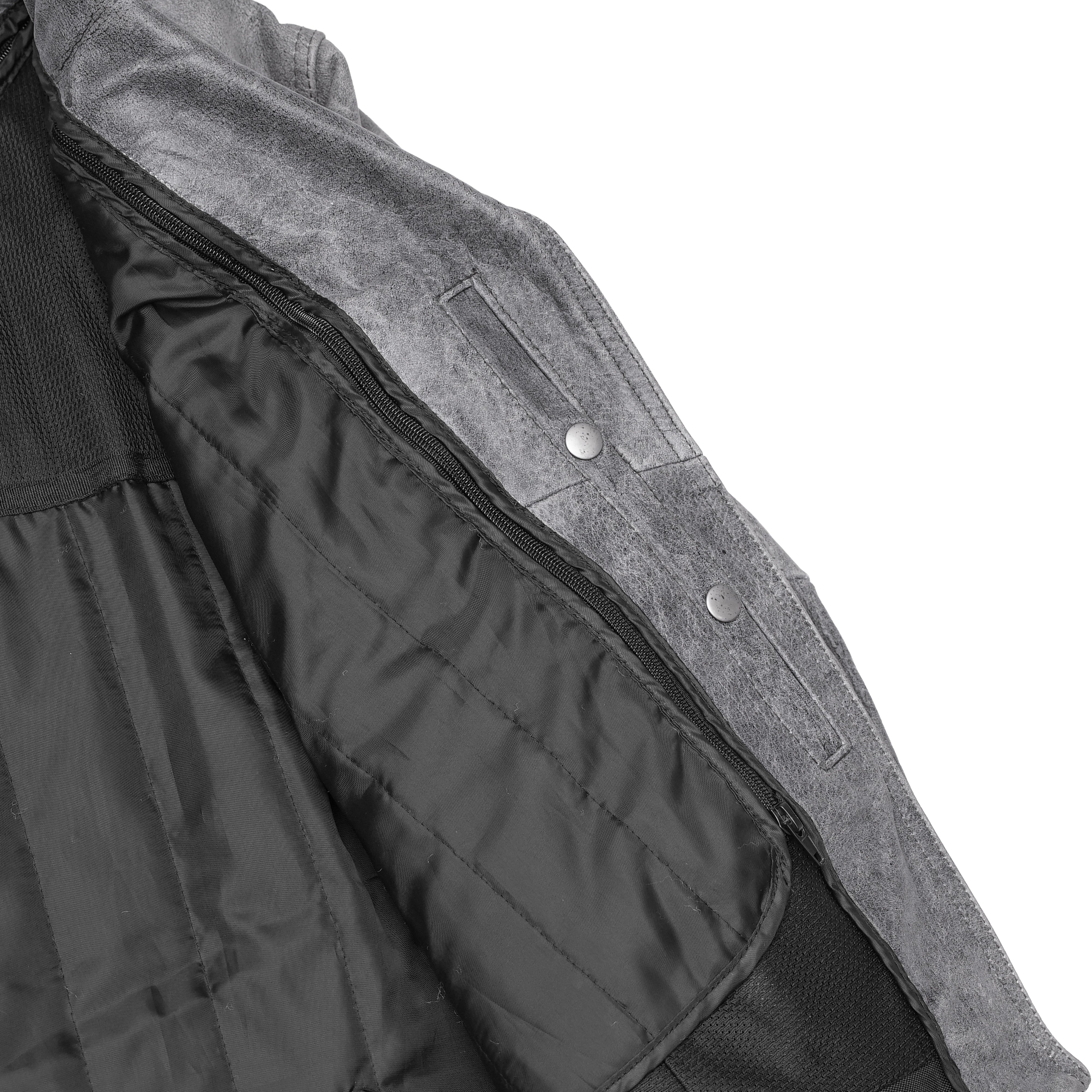 Frost Fury™ Women's  Leather  Biker Jacket – Gray