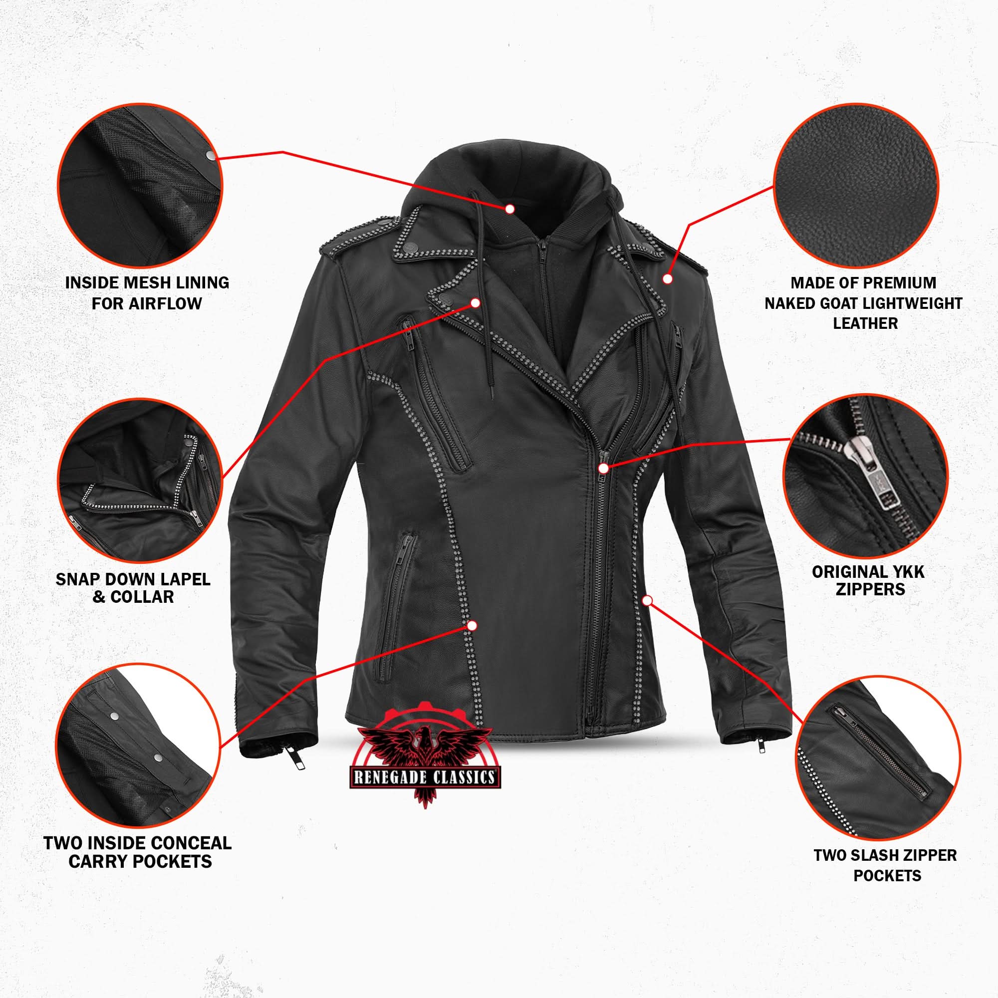 Celeste Women’s Motorcycle Leather Jacket