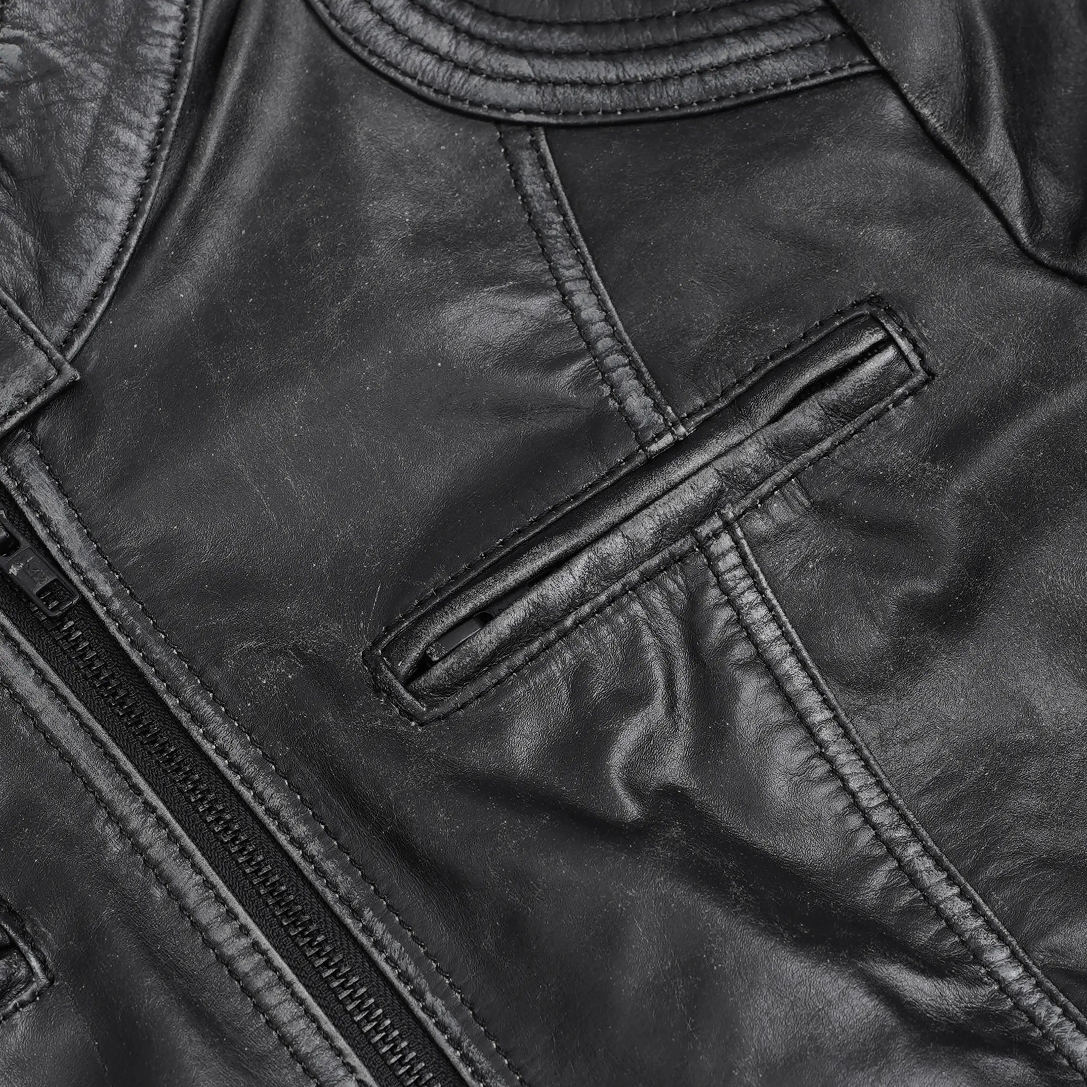 Marsha Women’s Leather Motorcycle Jacket