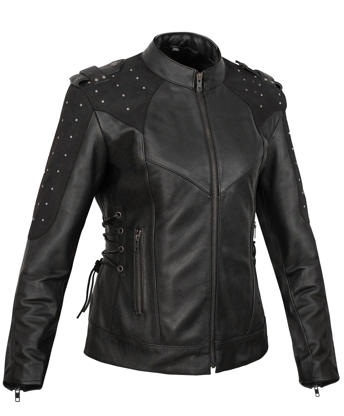 Camille Women's Leather Motorcycle Jacket