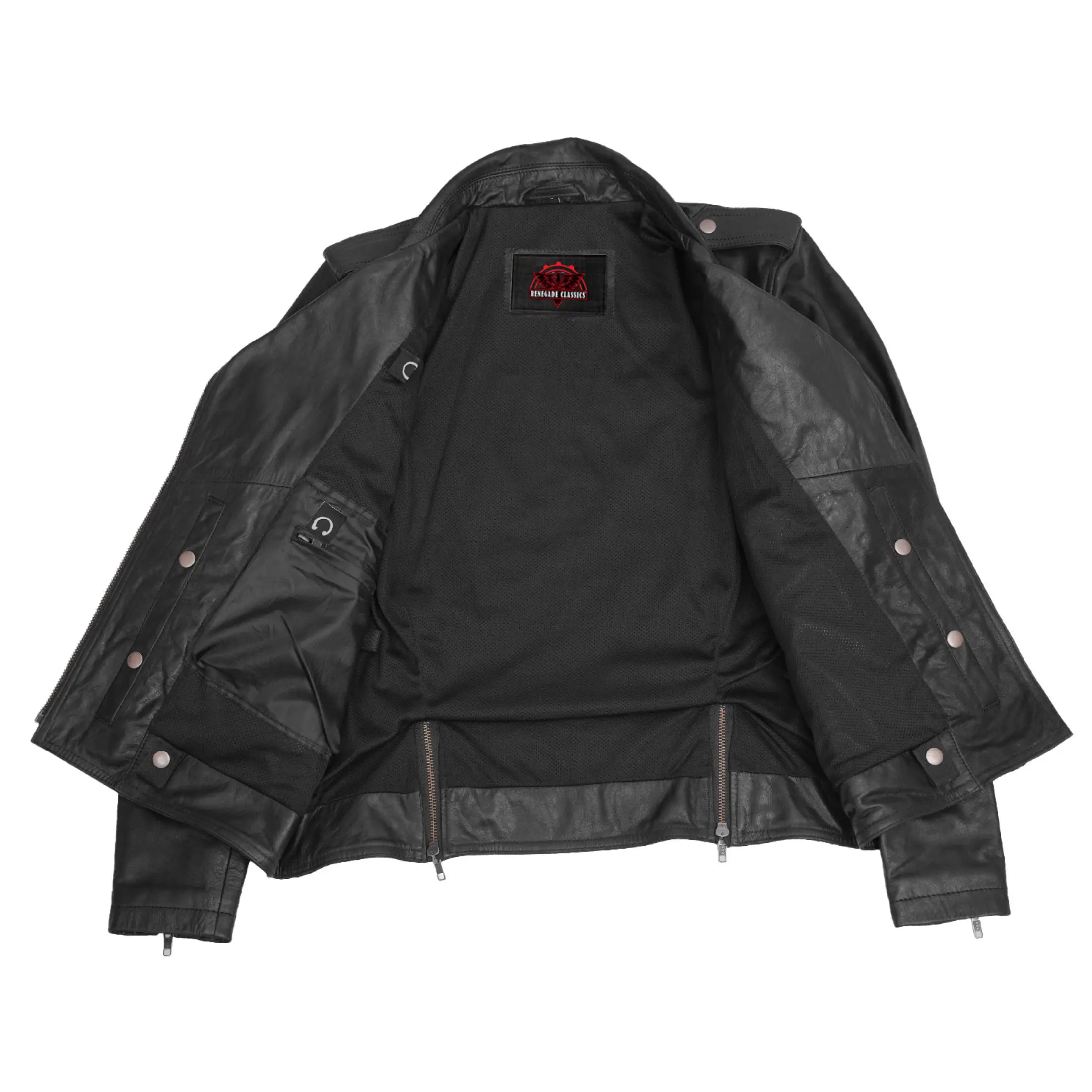 Blazing Dark Women’s Motorcycle Leather Jacket