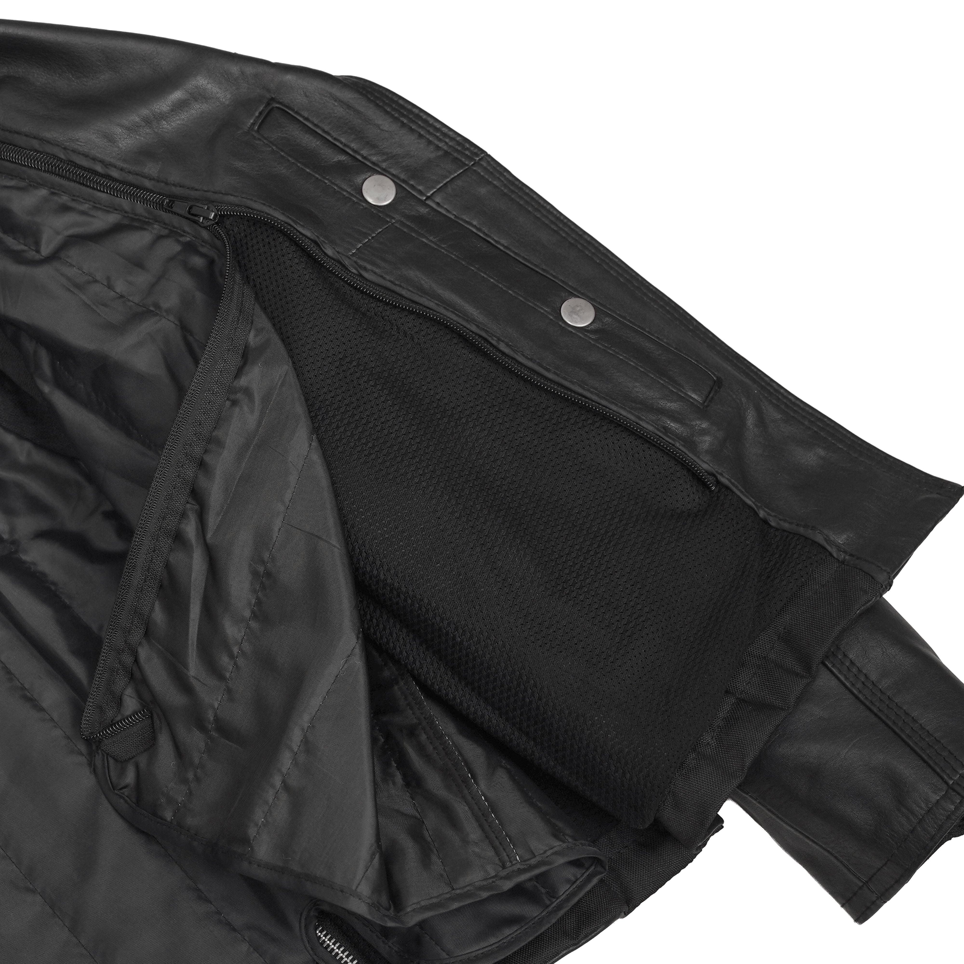 Pulse Glide™ Women's  Black Leather Motorcycle Jacket